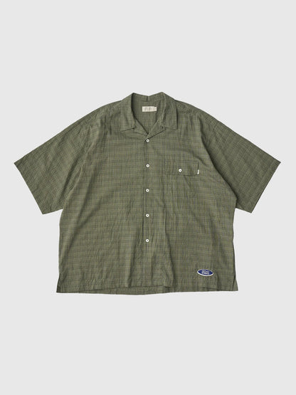 SEDAN ALL-PURPOSE "Dobby Plaid Open Collar S/S Shirt"