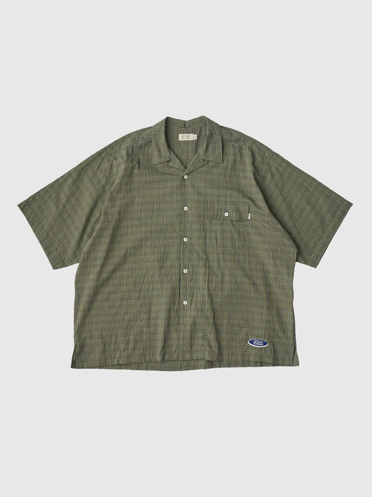 SEDAN ALL-PURPOSE "Dobby Plaid Open Collar S/S Shirt"