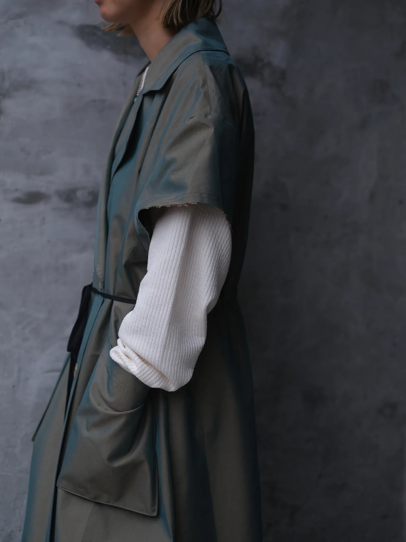 ANTHOM "コットン混 トレンチジレコート"