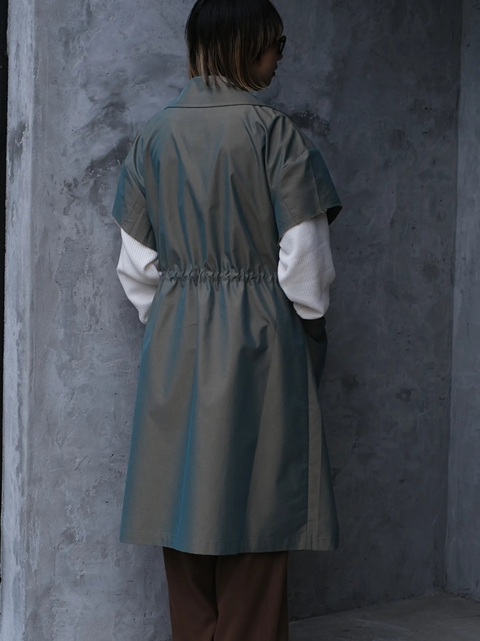 ANTHOM "コットン混 トレンチジレコート"