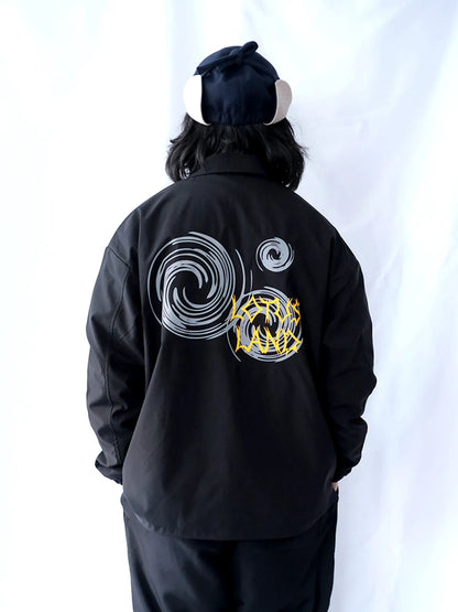 ★受注販売★LOTUSLAND "UZU COACH JACKET(BLACK)"