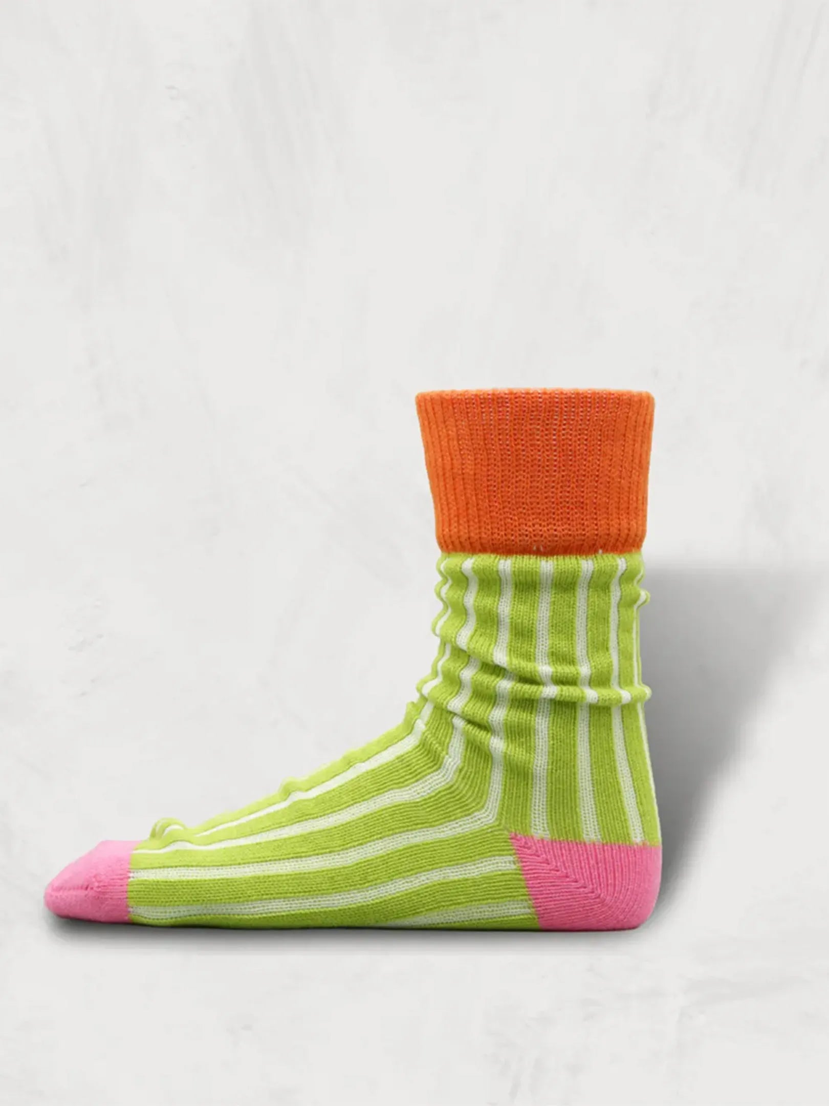 SHOWATABÉ  "Cotton Needle-Out Socks | Stripes(4colors)"