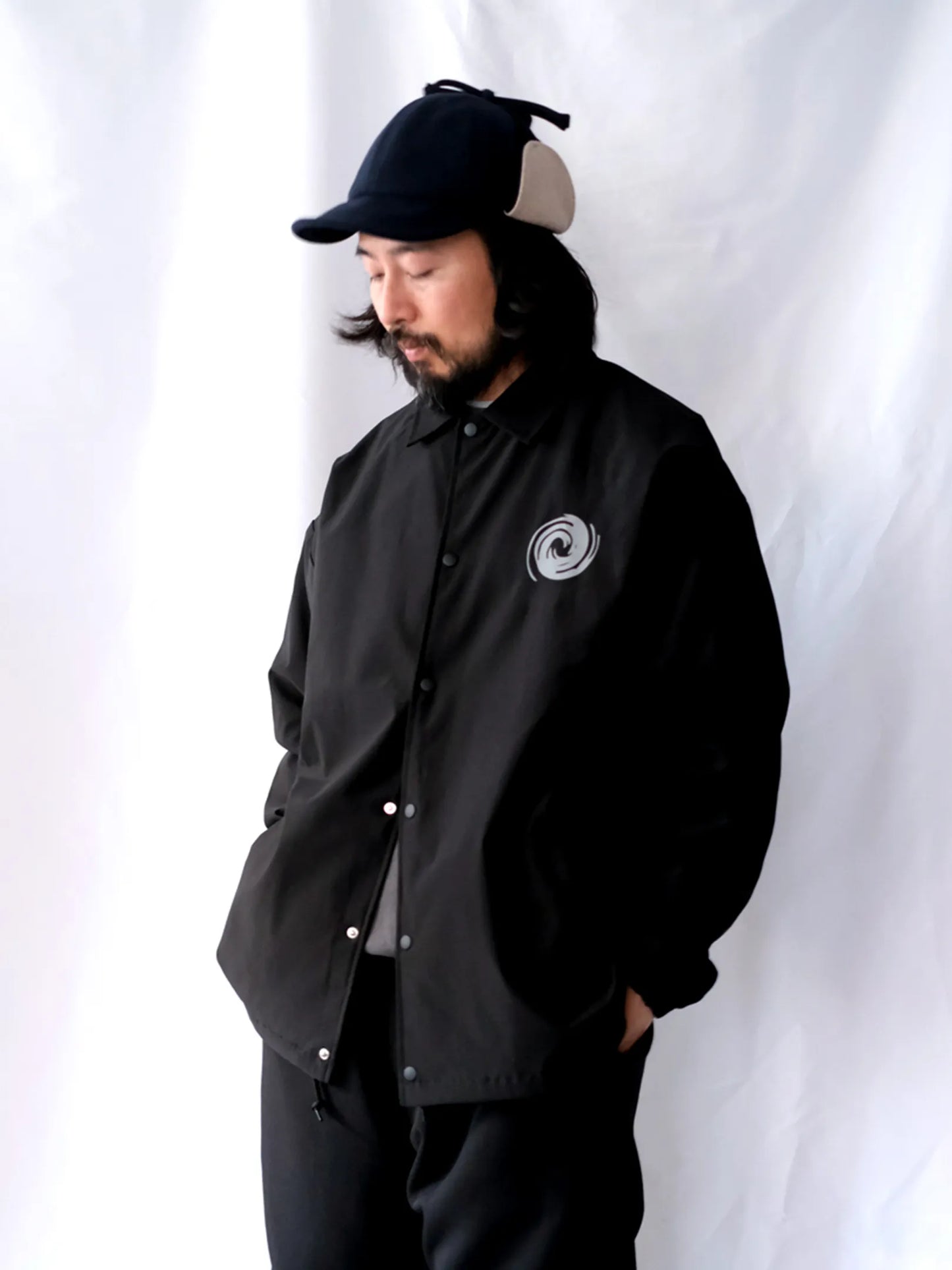 ★受注販売★LOTUSLAND "UZU COACH JACKET(BLACK)"