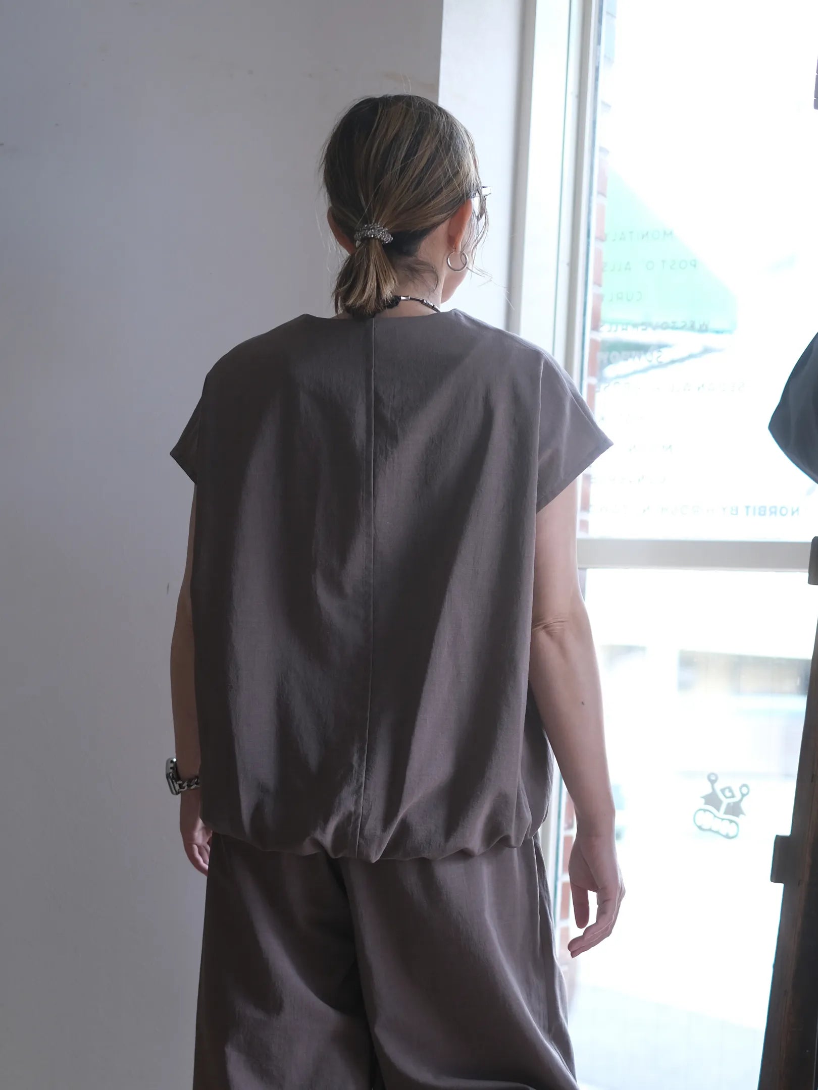 manon "TAFFETA OVER VEST"(2colors)