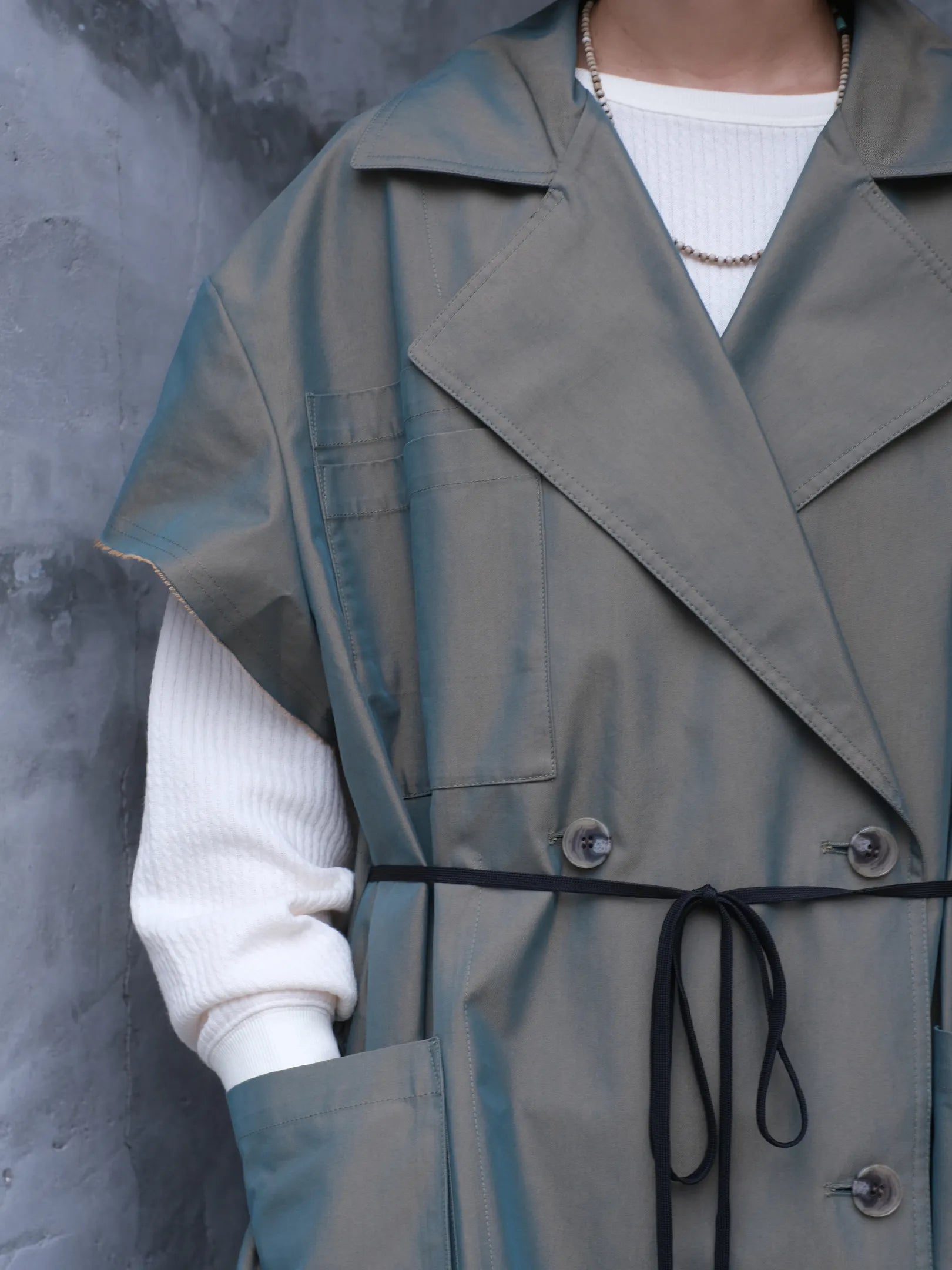 ANTHOM "コットン混 トレンチジレコート"