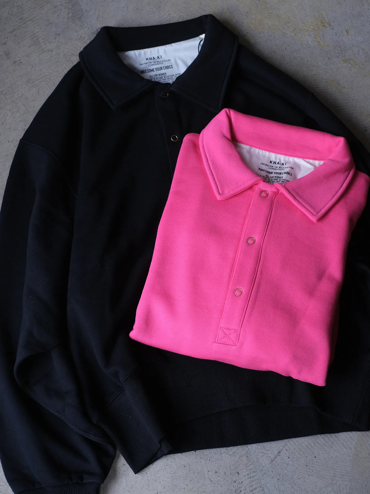 Kha:ki "SWEAT POLO PULLOVER  (2colors)"