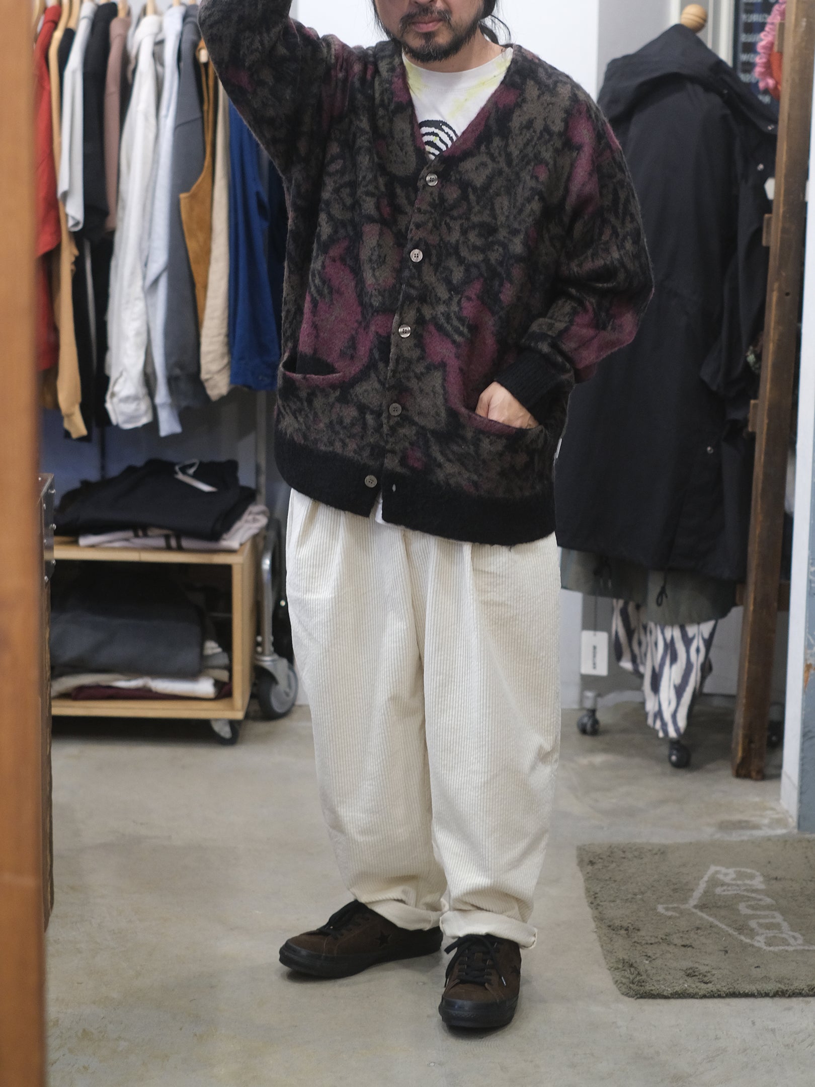 FAKIE STANCE  "D-50 Corduroy WHT"