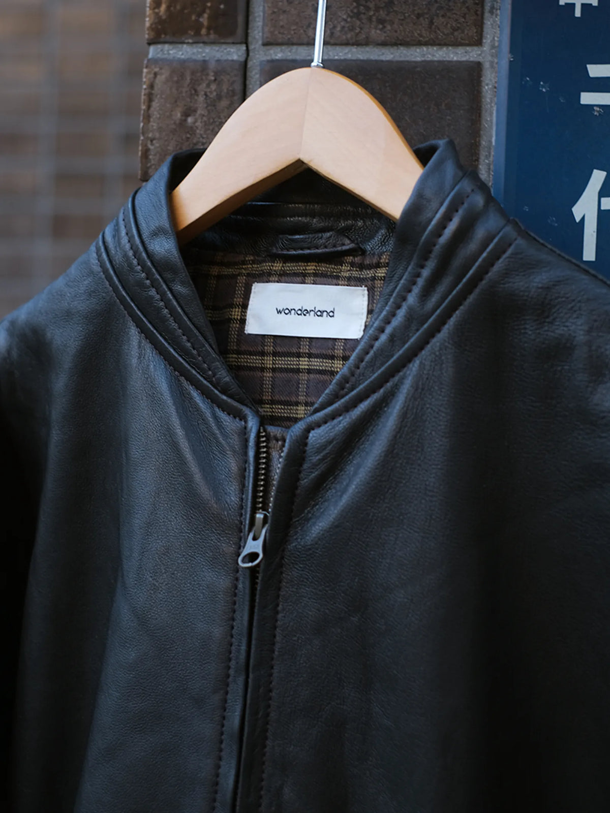 wonderland  "Saved Leather Jacket(DARK BROWN)"