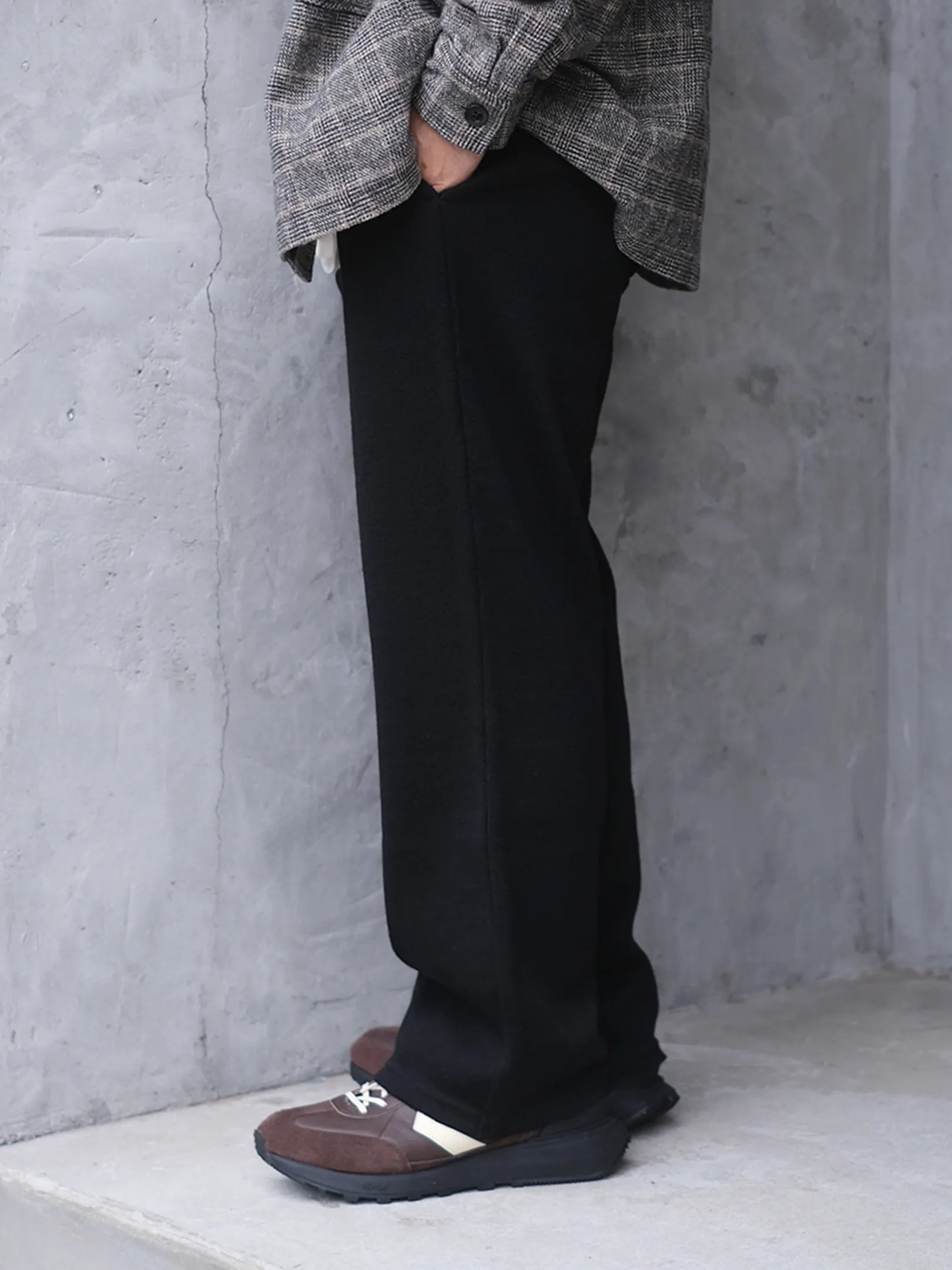 A.D.A.N "1TUCK WIDE KNIT PANTS"