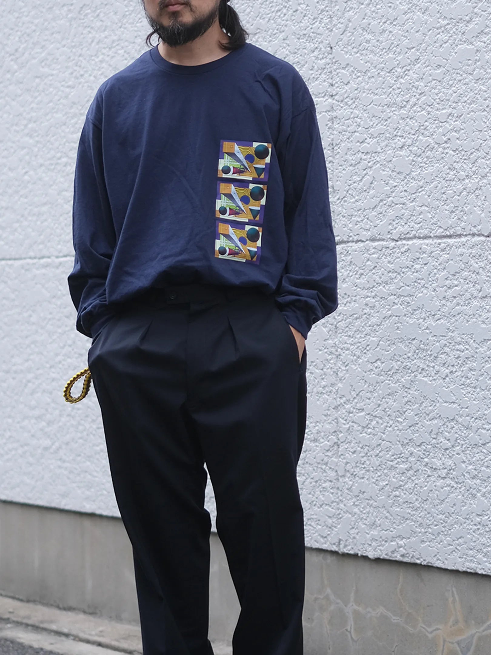 "PANIO REPUBLIC L/S Tee -present past future-(3colors)"