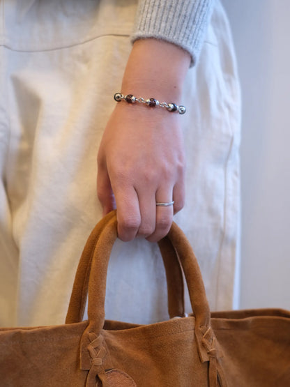 MEXICAN SILVER×AMETHST BRACELET(18cm)