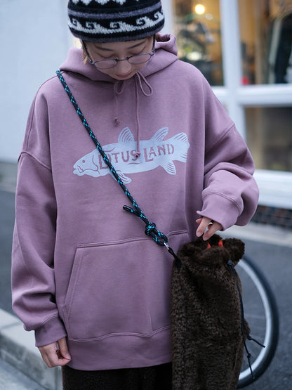 LOTUSLAND "COELACANTH BIG HOODIE(Merlot)"