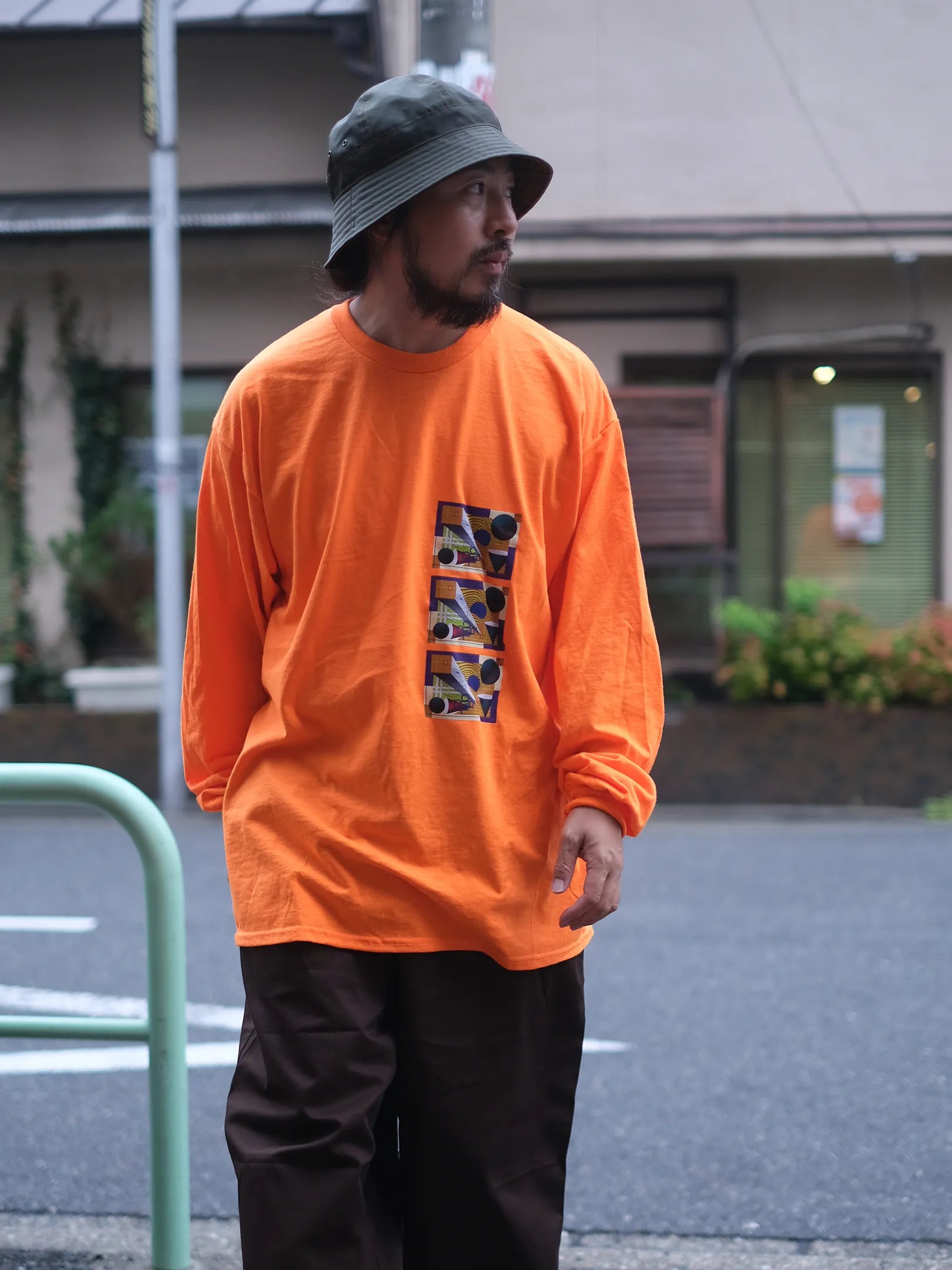 "PANIO REPUBLIC L/S Tee -present past future-(3colors)"