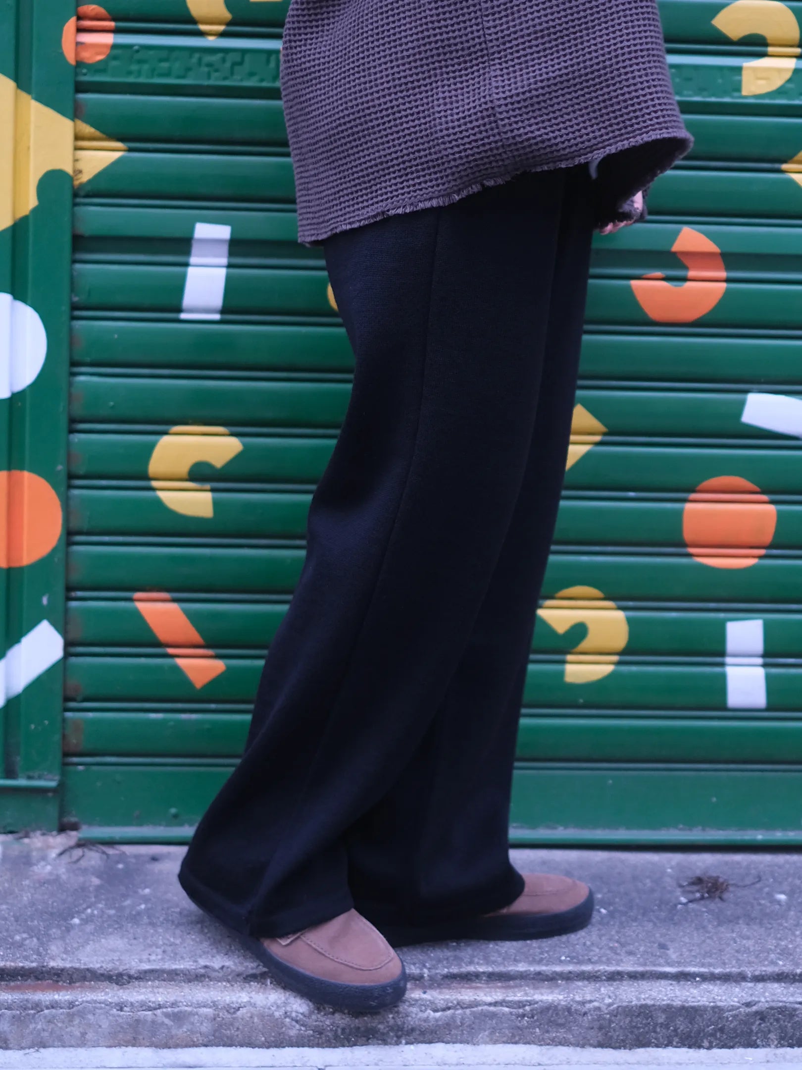 A.D.A.N "1TUCK WIDE KNIT PANTS"