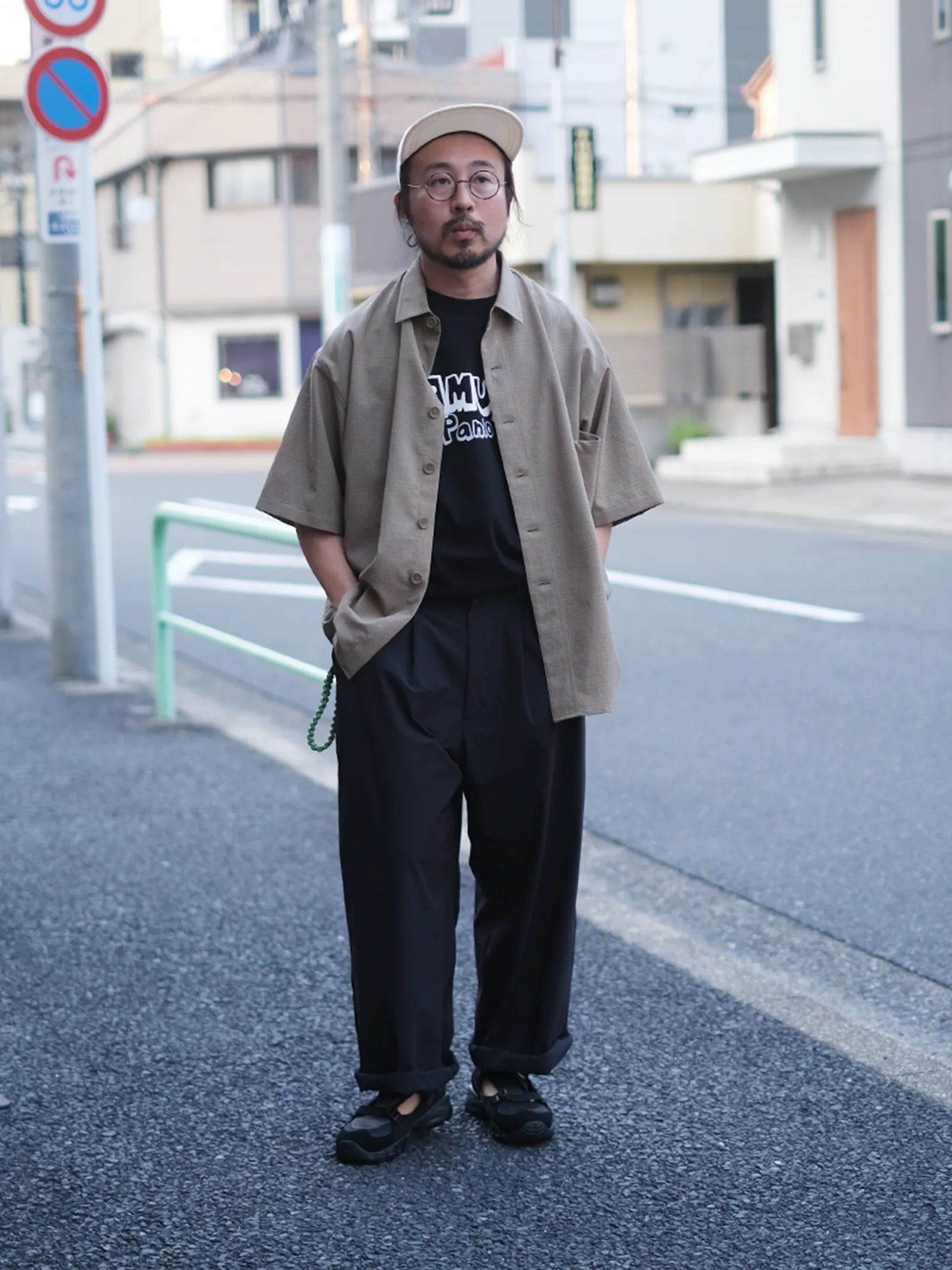 maillot  "shadow  check s/s big shirt(2colors)"