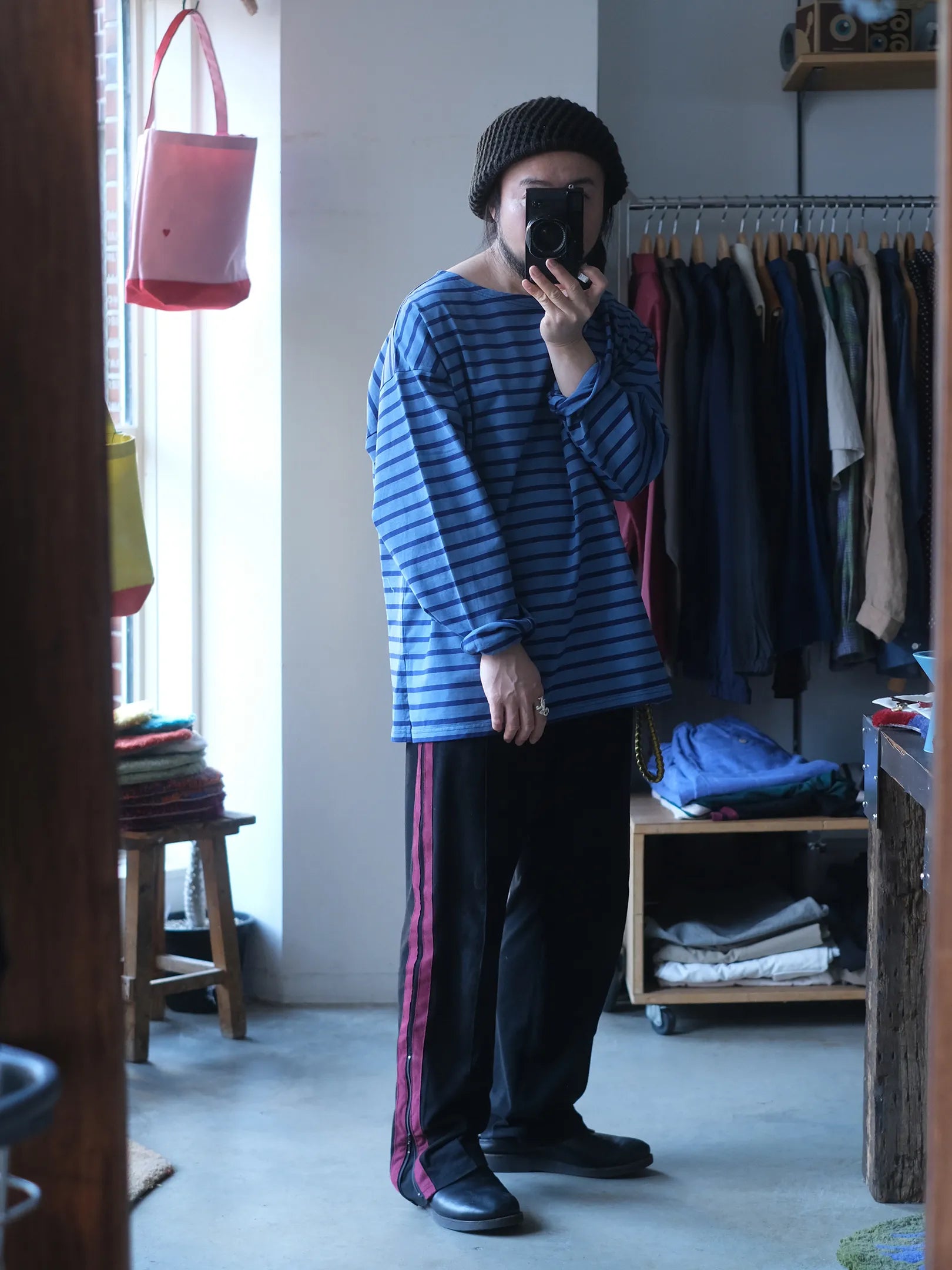 THE SUNNY "DYED BASQUE SHIRT(2colors)"