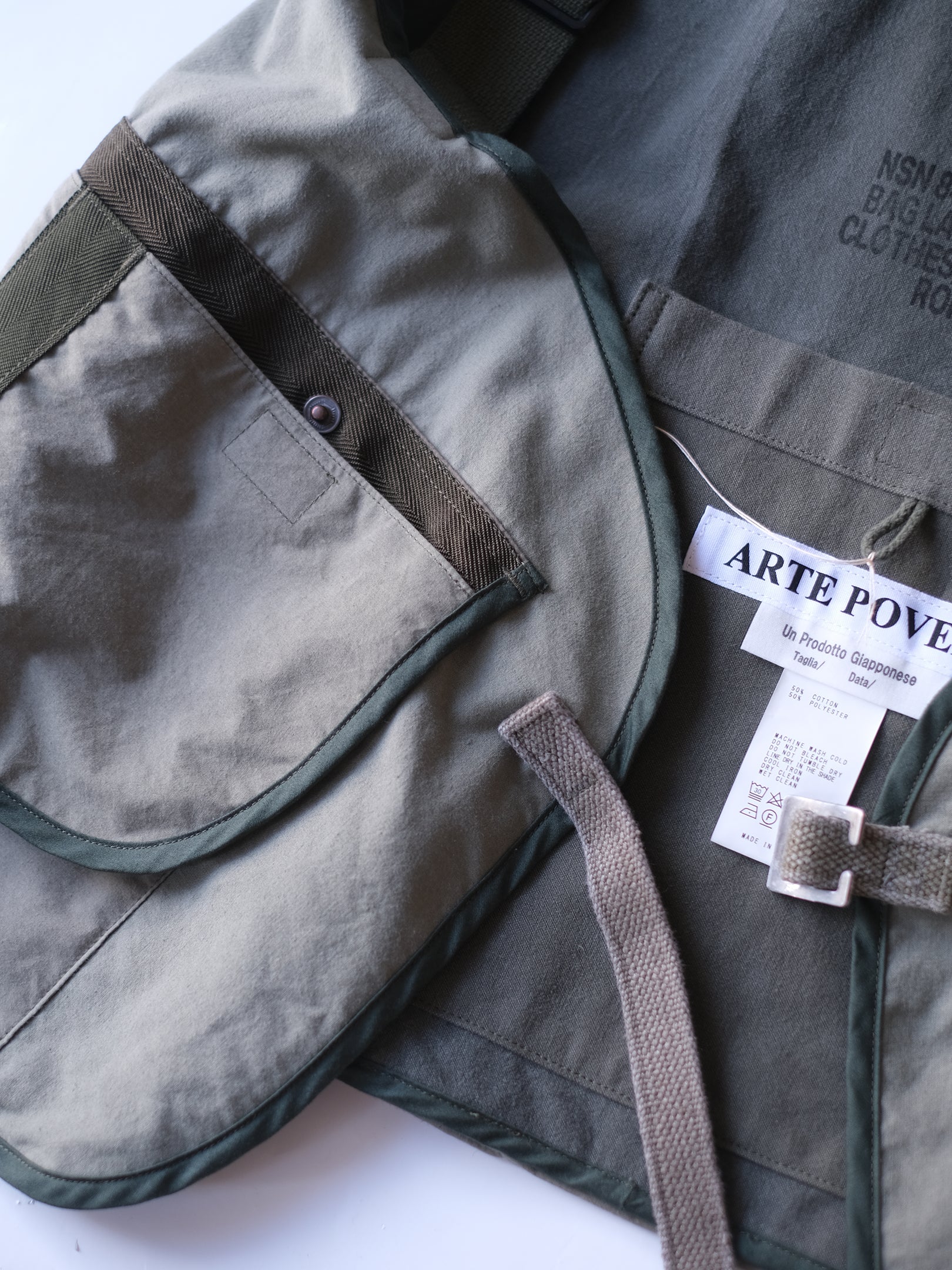 ARTE POVERA "オランダシェラフ染 REベスト&BAG 2way"