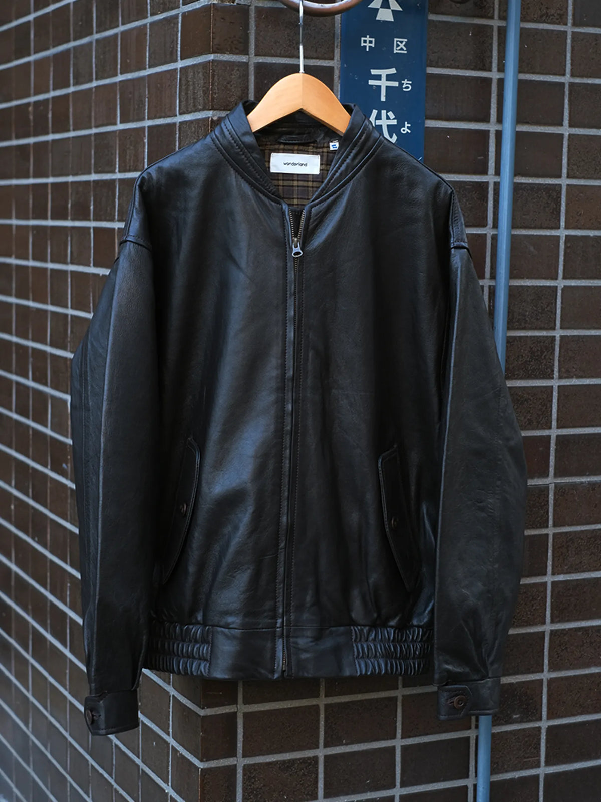 wonderland  "Saved Leather Jacket(DARK BROWN)"