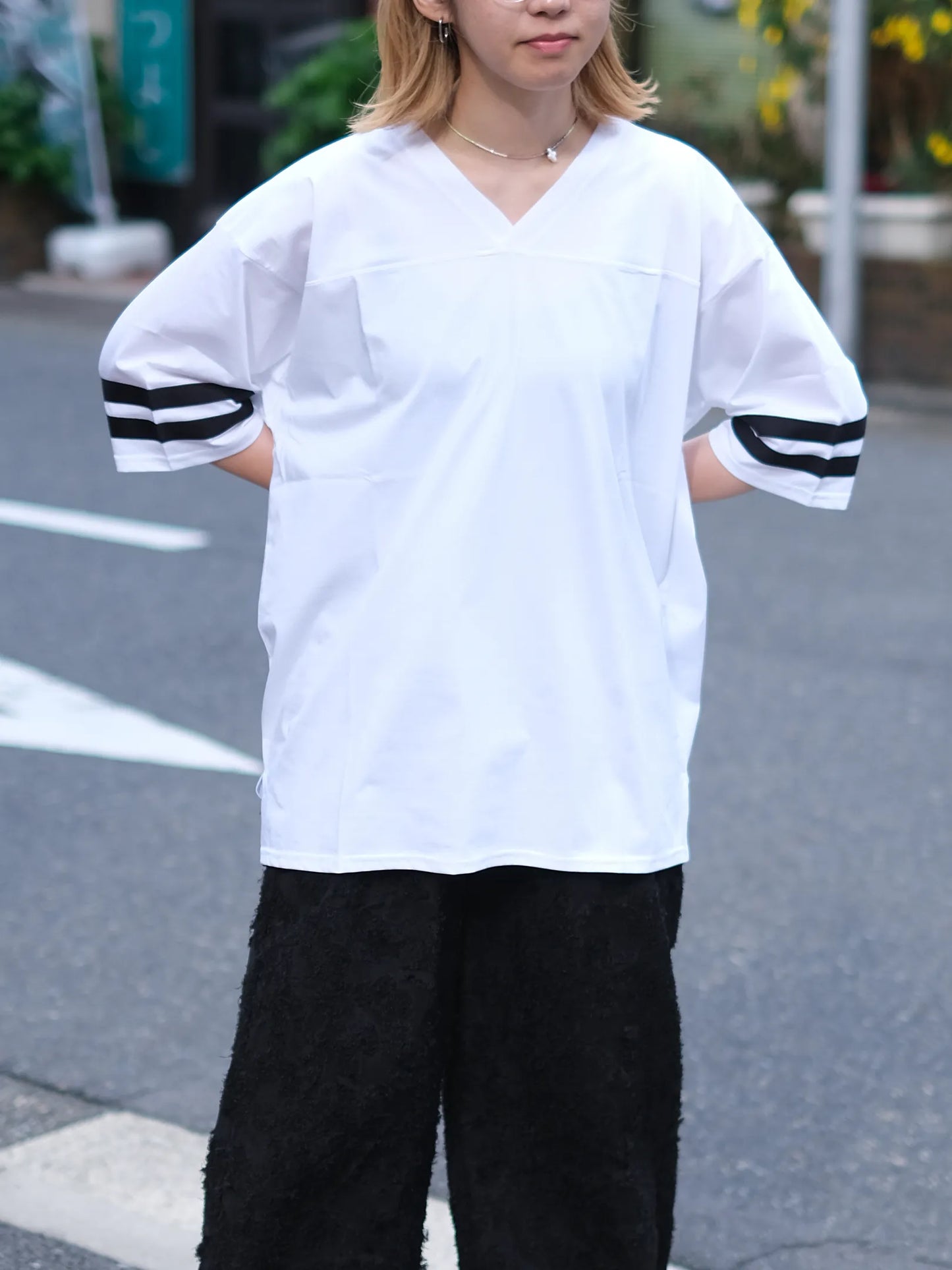 THE SUNNY "FOOTBALL T-SHIRT(WHITE)"
