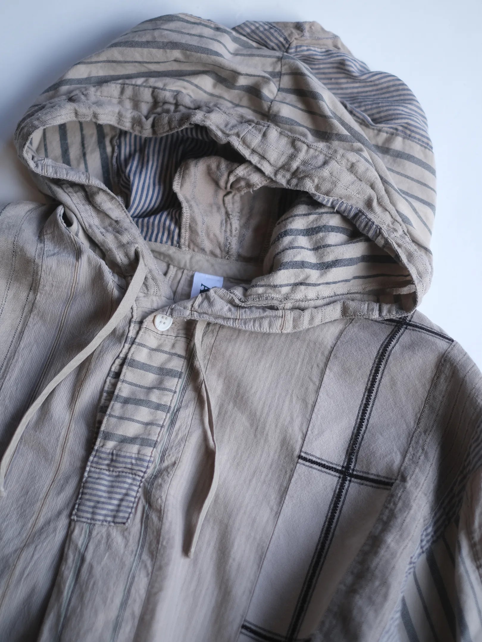 ARTE POVERA "ストライプMIXMIX フードSH"