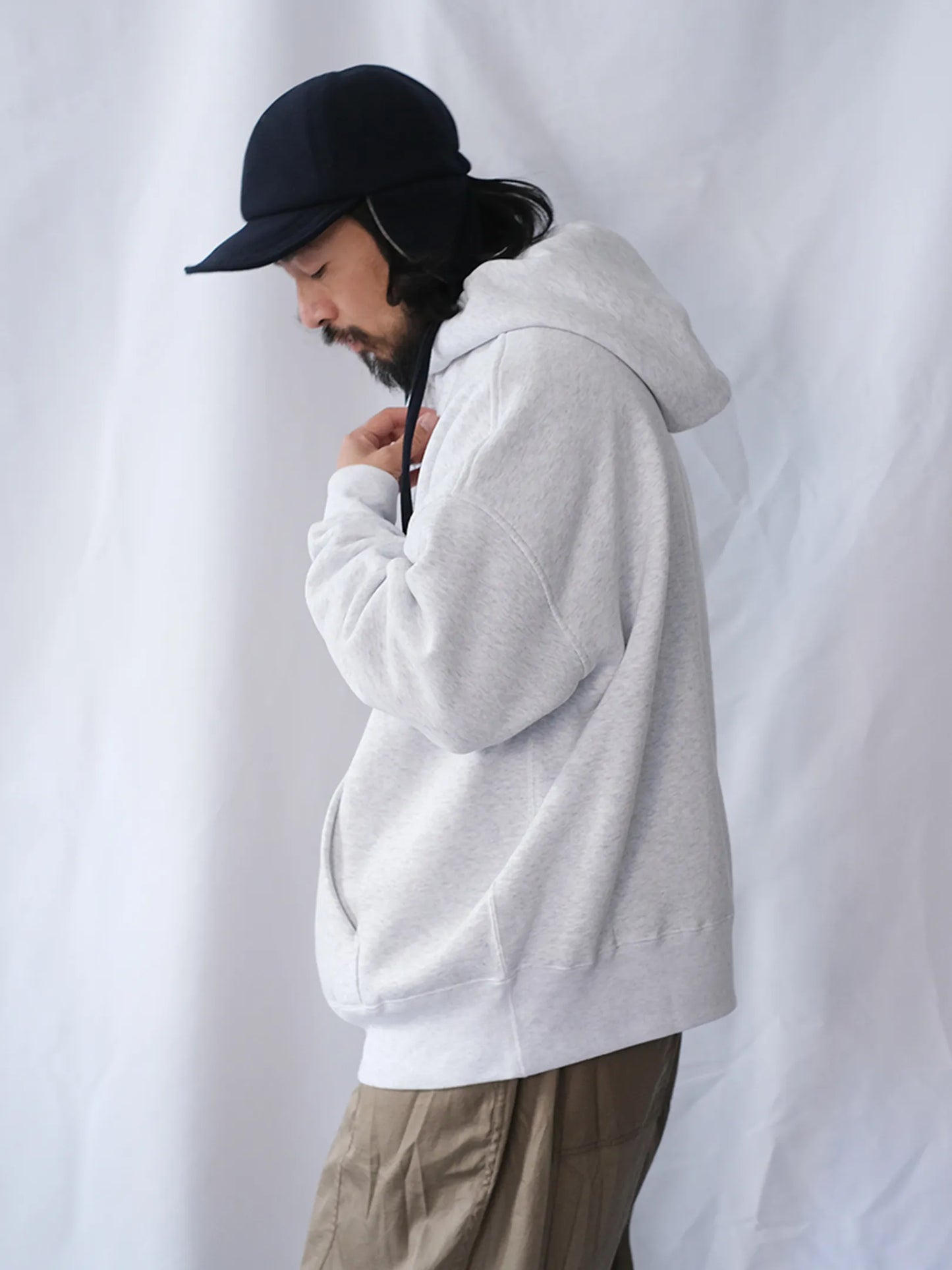 LOTUSLAND "COELACANTH BIG HOODIE(ASH)"