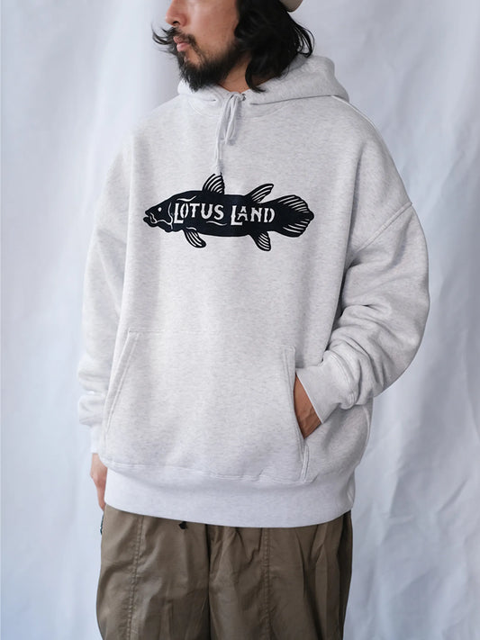 LOTUSLAND "COELACANTH BIG HOODIE(ASH)"