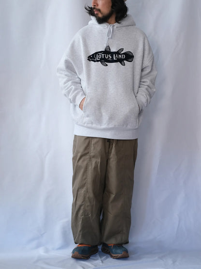 LOTUSLAND "COELACANTH BIG HOODIE(ASH)"