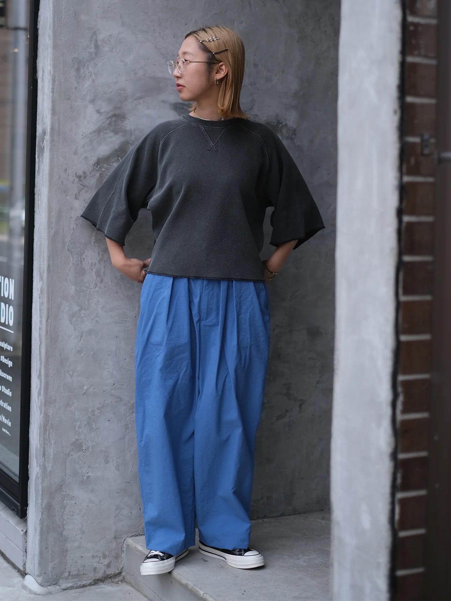 Kha:ki "HONEYCOMB S/S TOP"