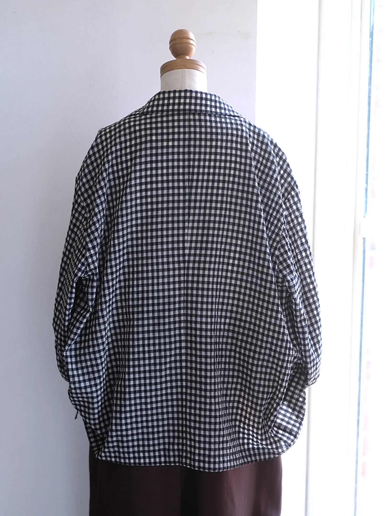 manon "GINGHAM CHECK SPINDLE JKT"