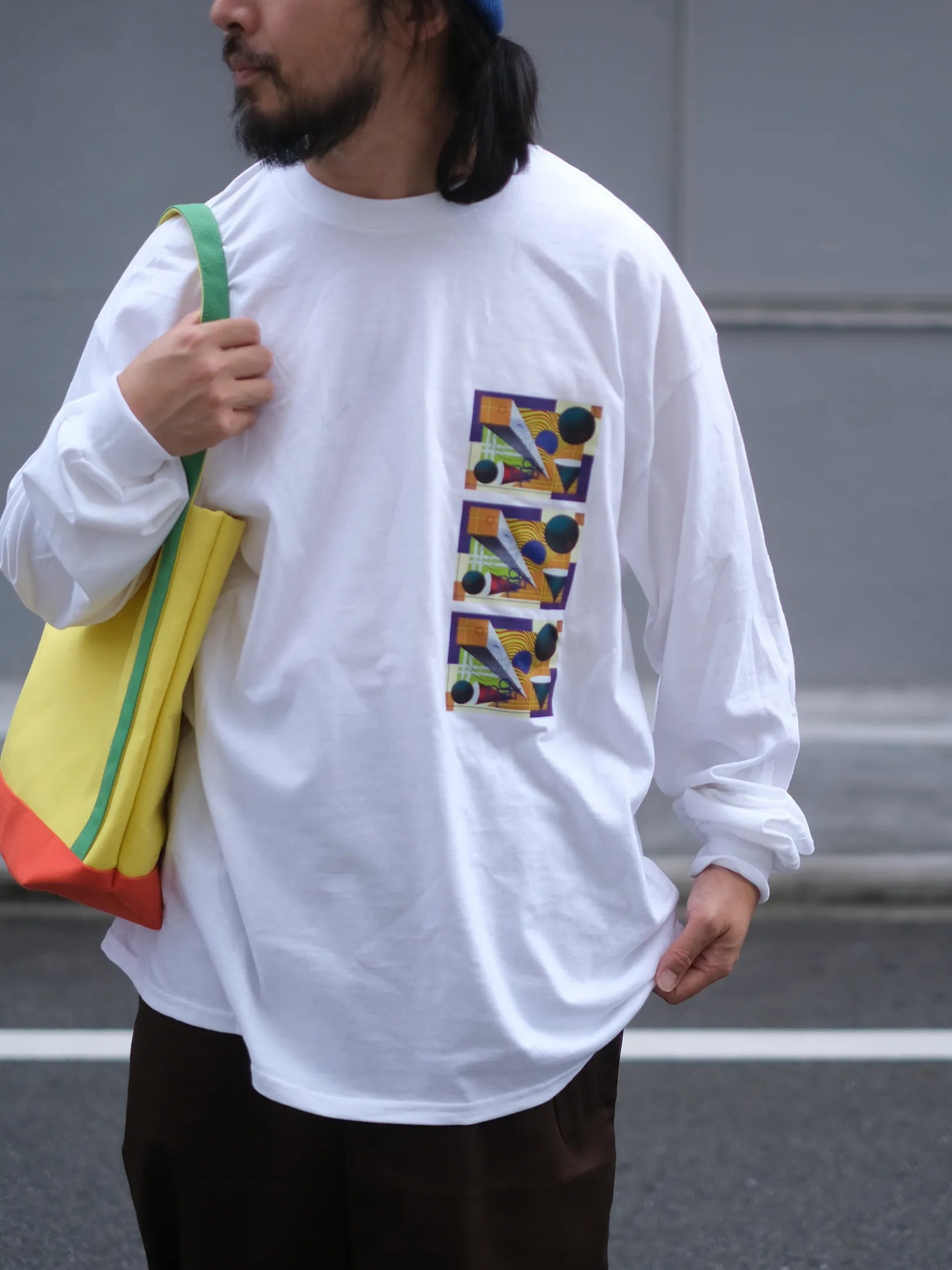 "PANIO REPUBLIC L/S Tee -present past future-(3colors)"
