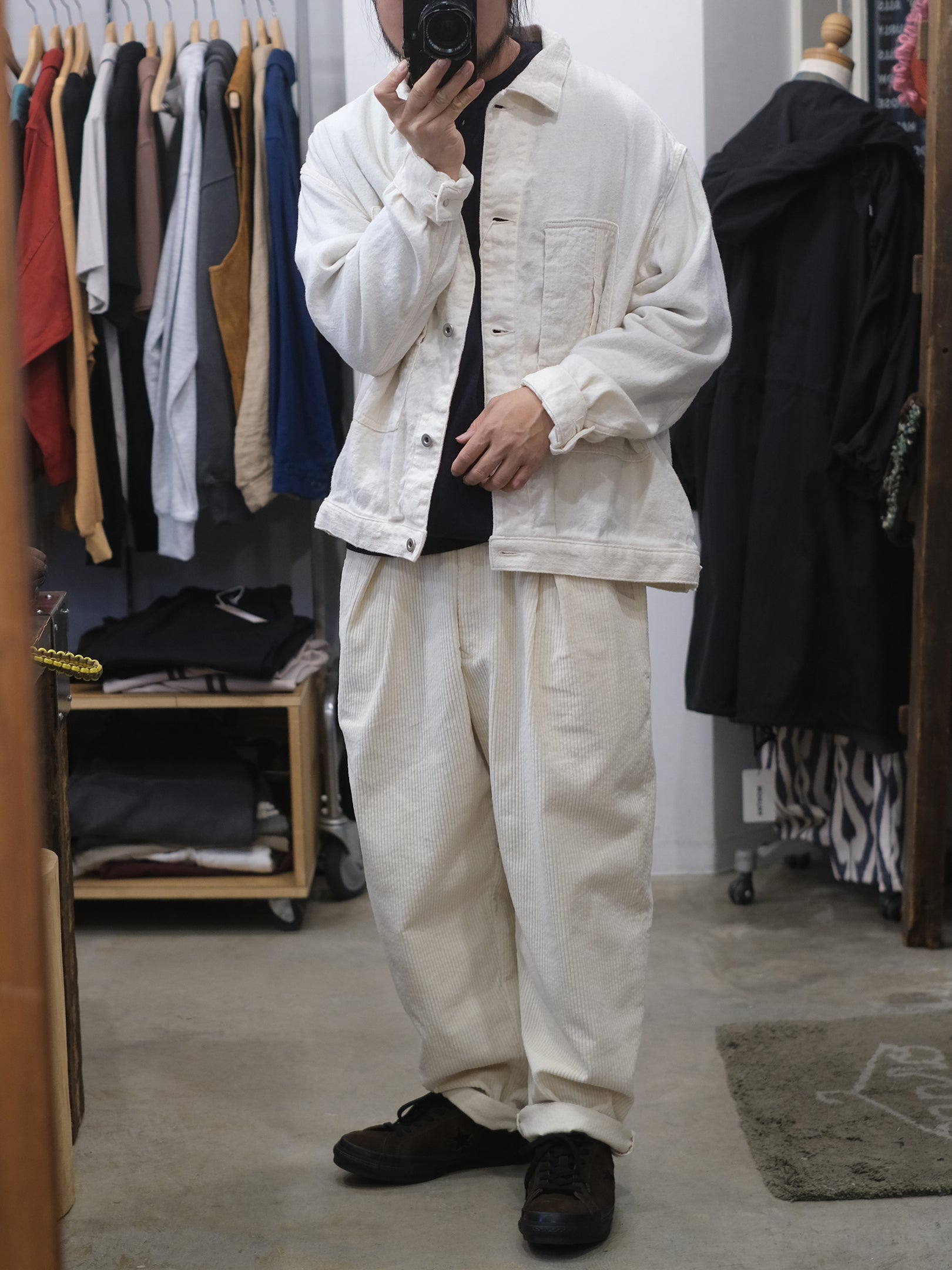 FAKIE STANCE  "D-50 Corduroy WHT"