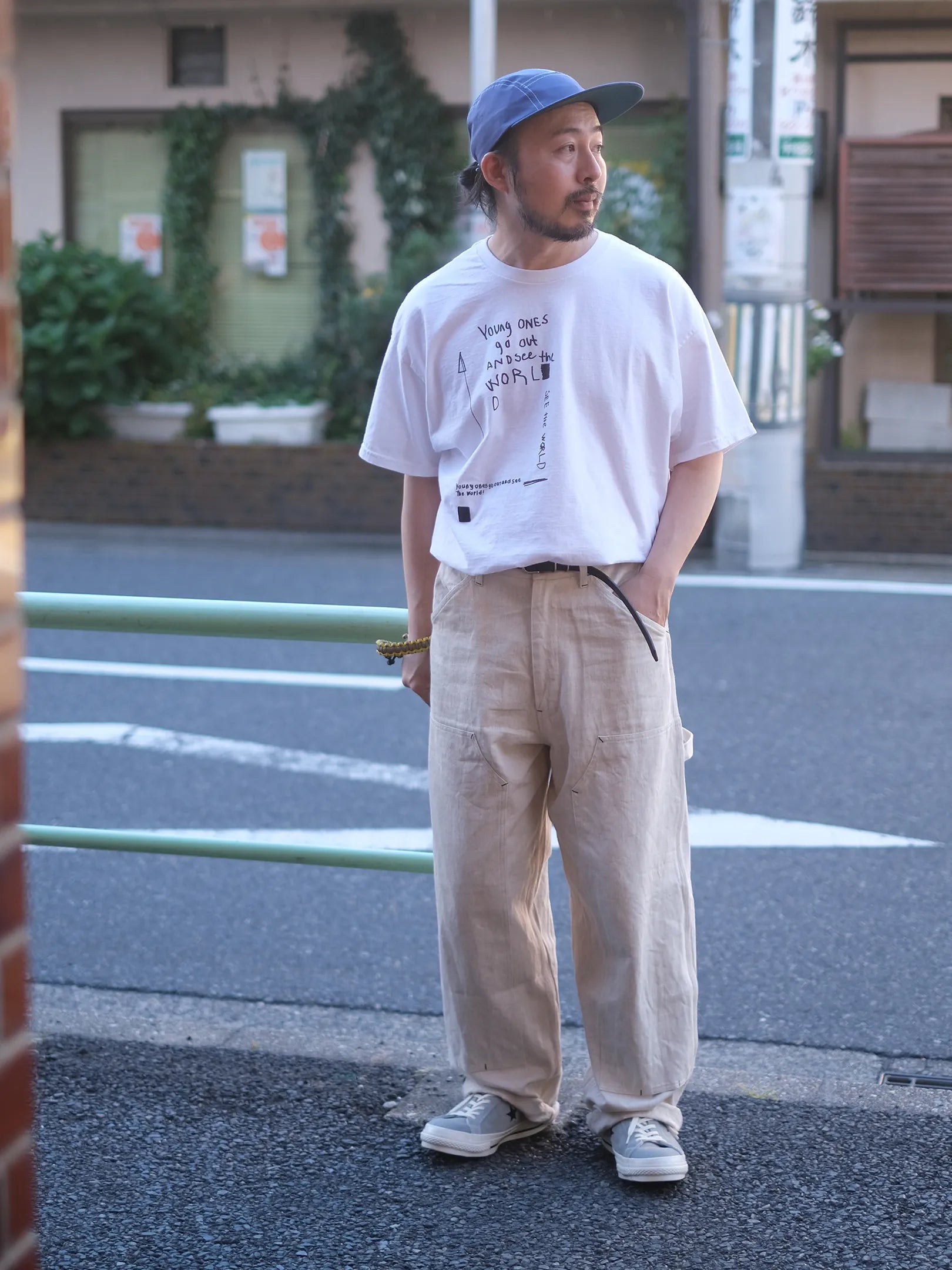 SOWBOW "DOUBLE KNEE PAINTER PANTS 10oz HEMP DENIM NATURAL"