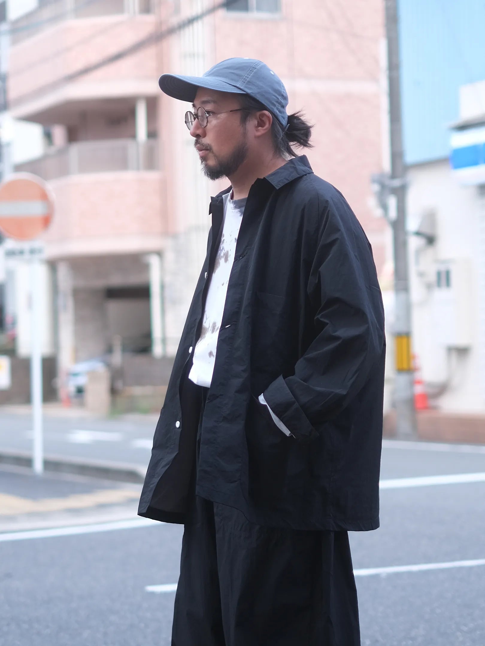 SOWBOW "SOWBOW SHIRT H /  SHRINKLE NYLON (2colors)"