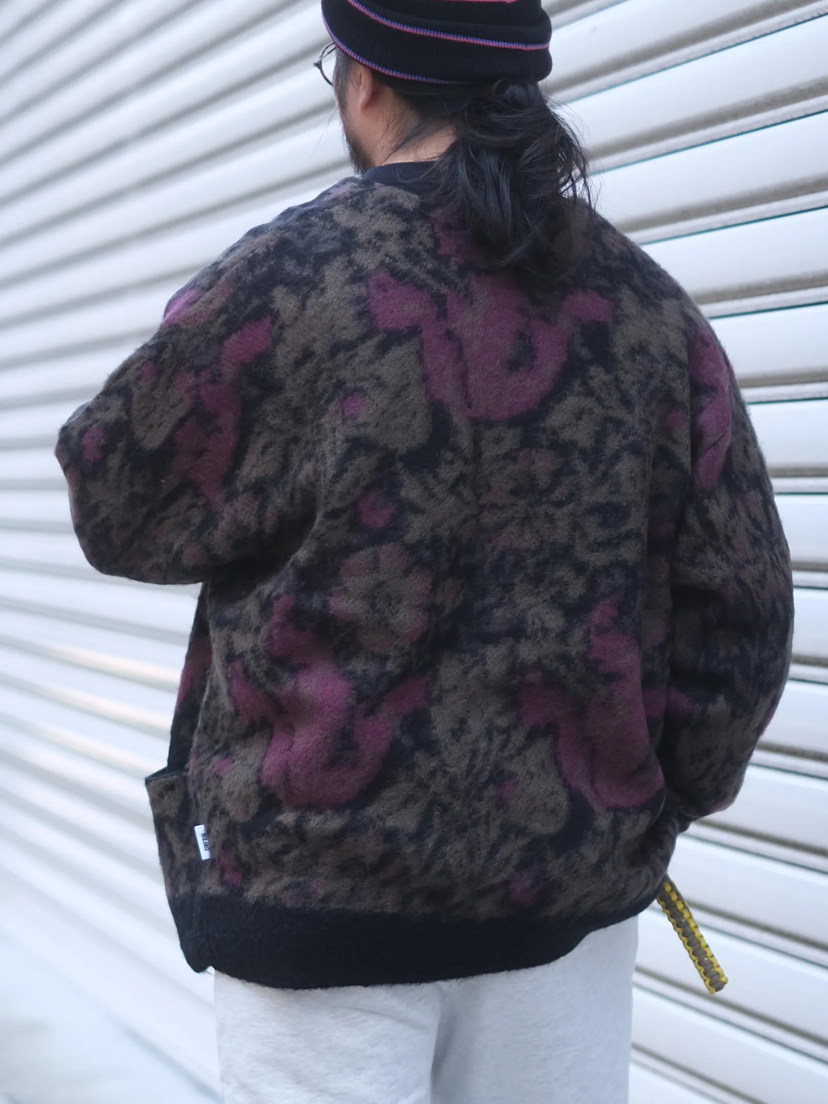 UNFRM "MOHAIR KNIT VINTAGE FLOWER CAMO CARDIGAN"