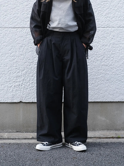manon "LIP CLOTHTHREE TUCKWIDE PANTS(2colors)"