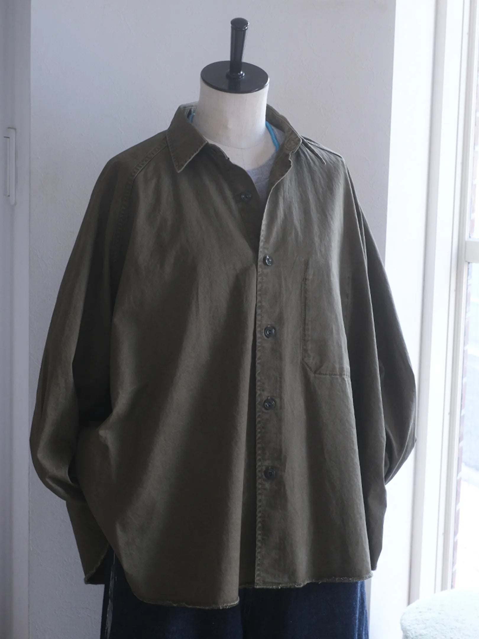Kha:ki "TENT LINE FATIGUE SHIRT(2colors)"