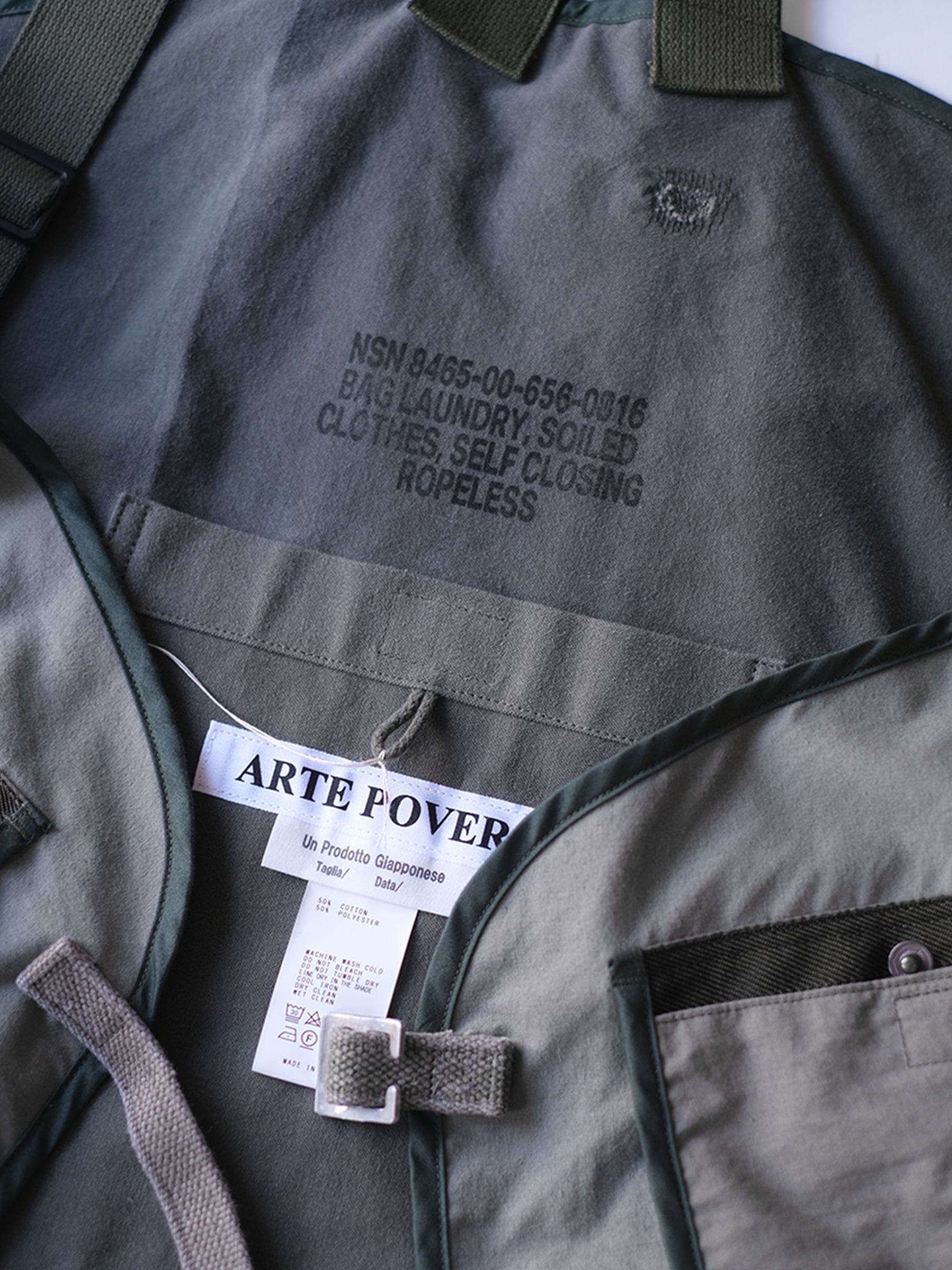 ARTE POVERA "オランダシェラフ染 REベスト&BAG 2way"