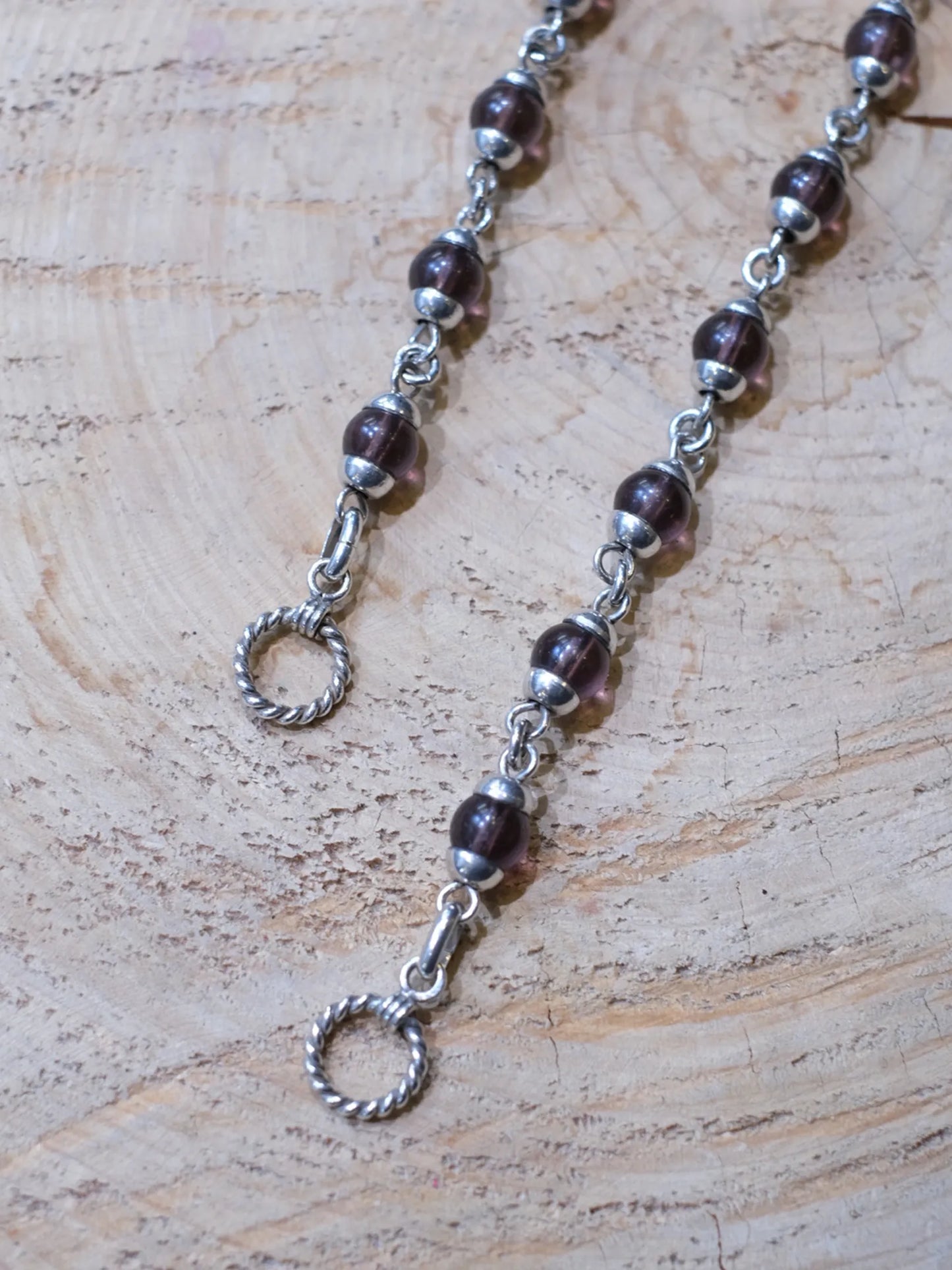 MEXICAN SILVER×AMETHST BRACELET(18cm)