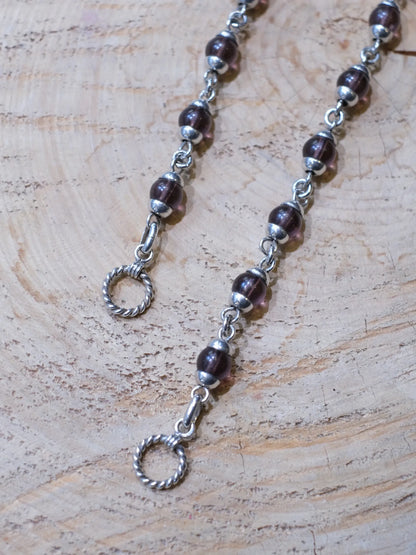 MEXICAN SILVER×AMETHST BRACELET(18cm)