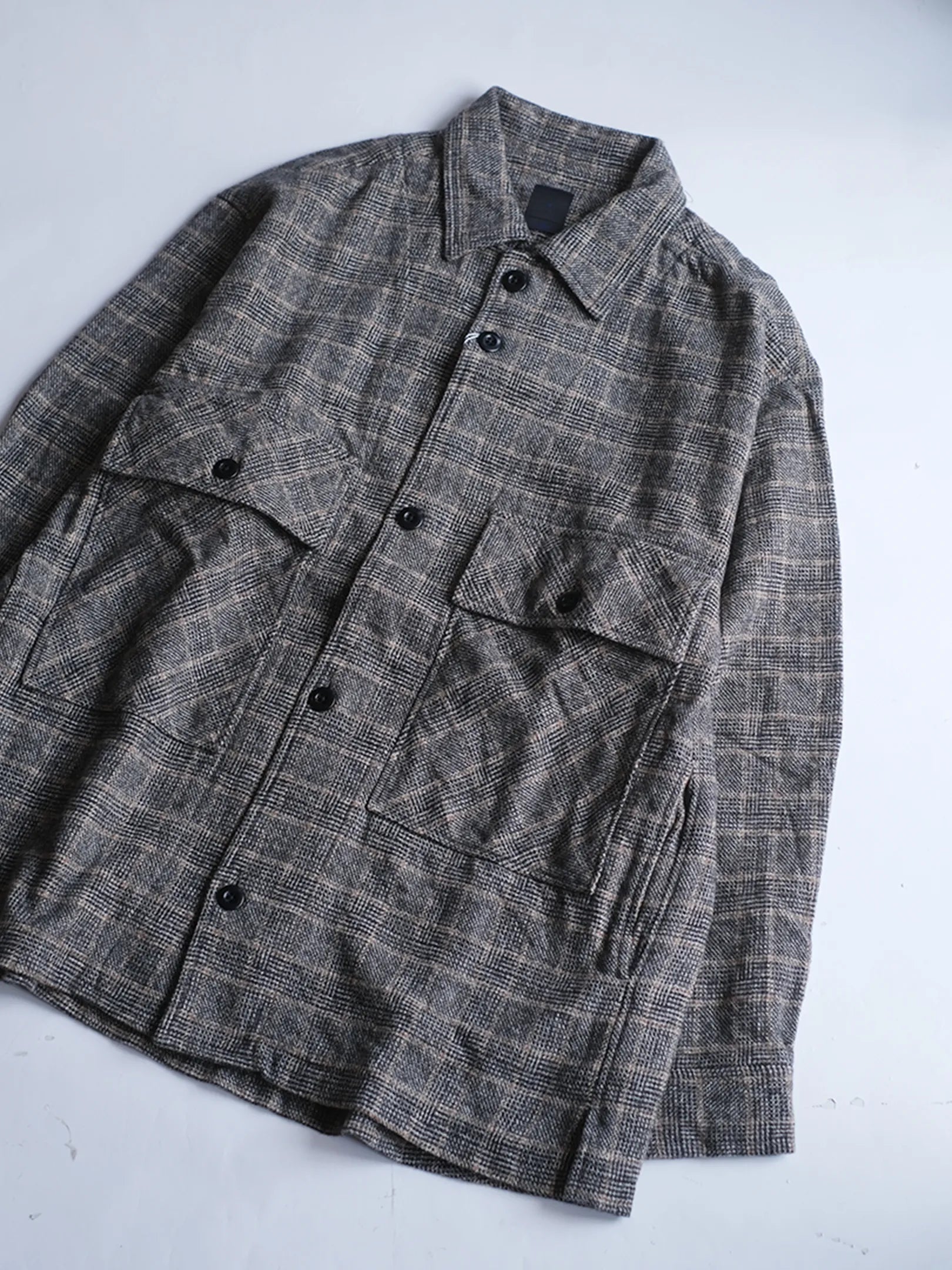 maillot "Tweedy Cotton Check Shirt Jacket"
