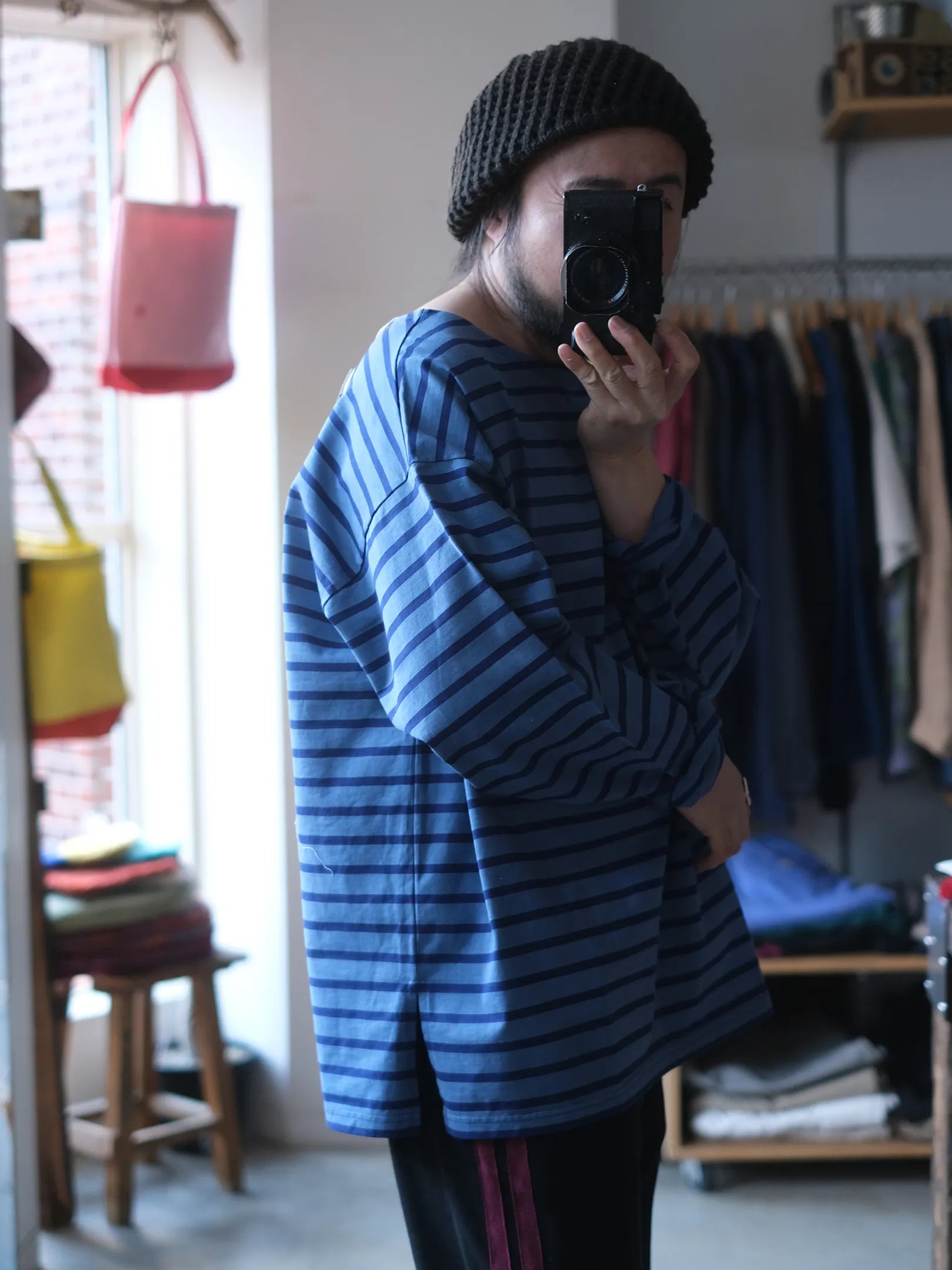 THE SUNNY "DYED BASQUE SHIRT(2colors)"