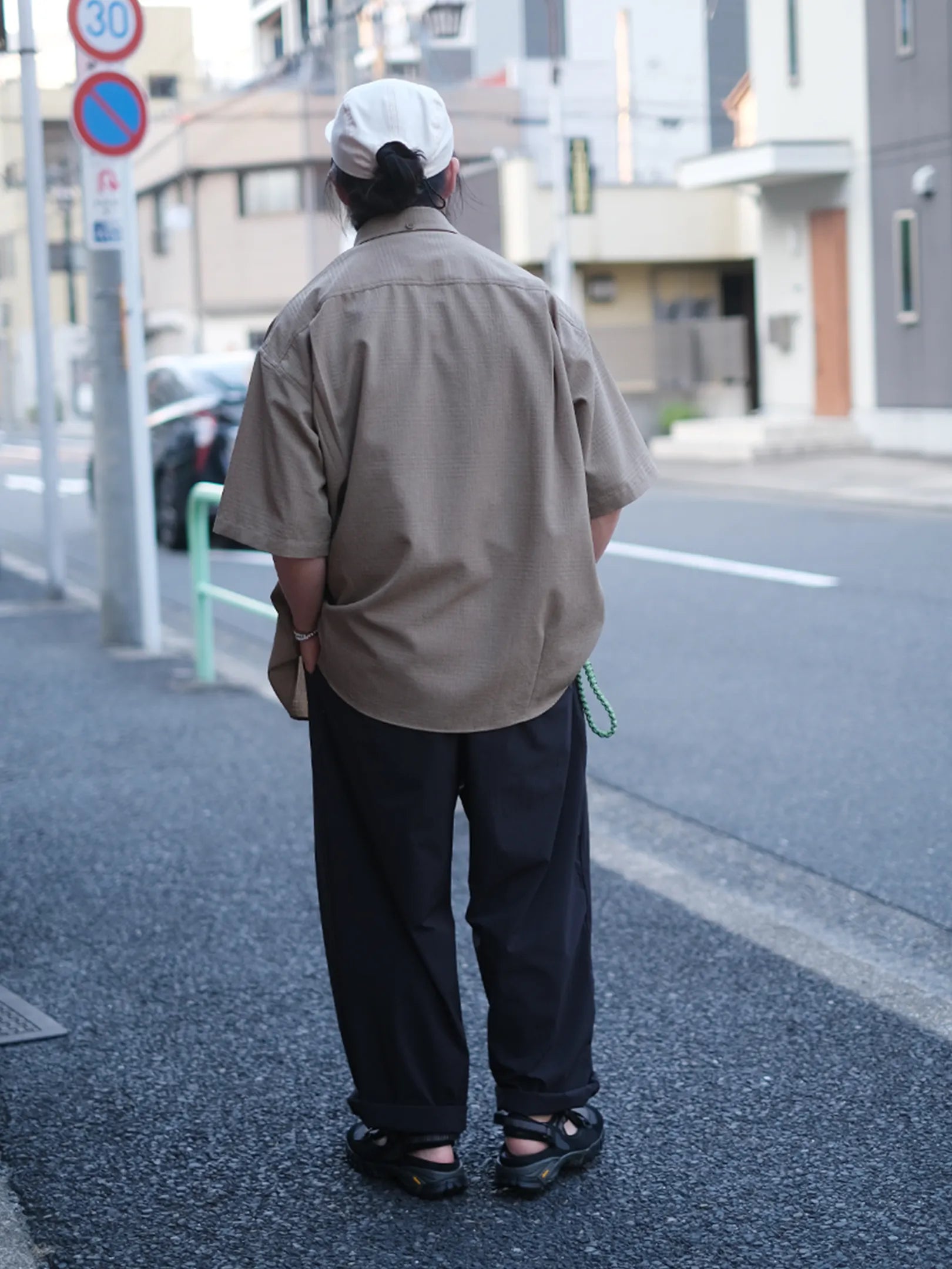 maillot  "shadow  check s/s big shirt(2colors)"