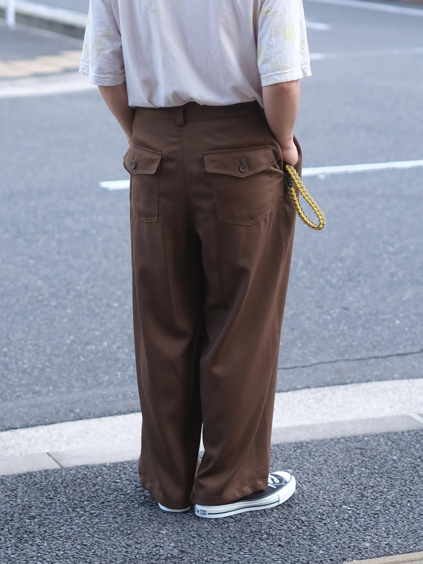 manon "WOOL MIX THREE TUCK WIDE PANTS(2colors)"