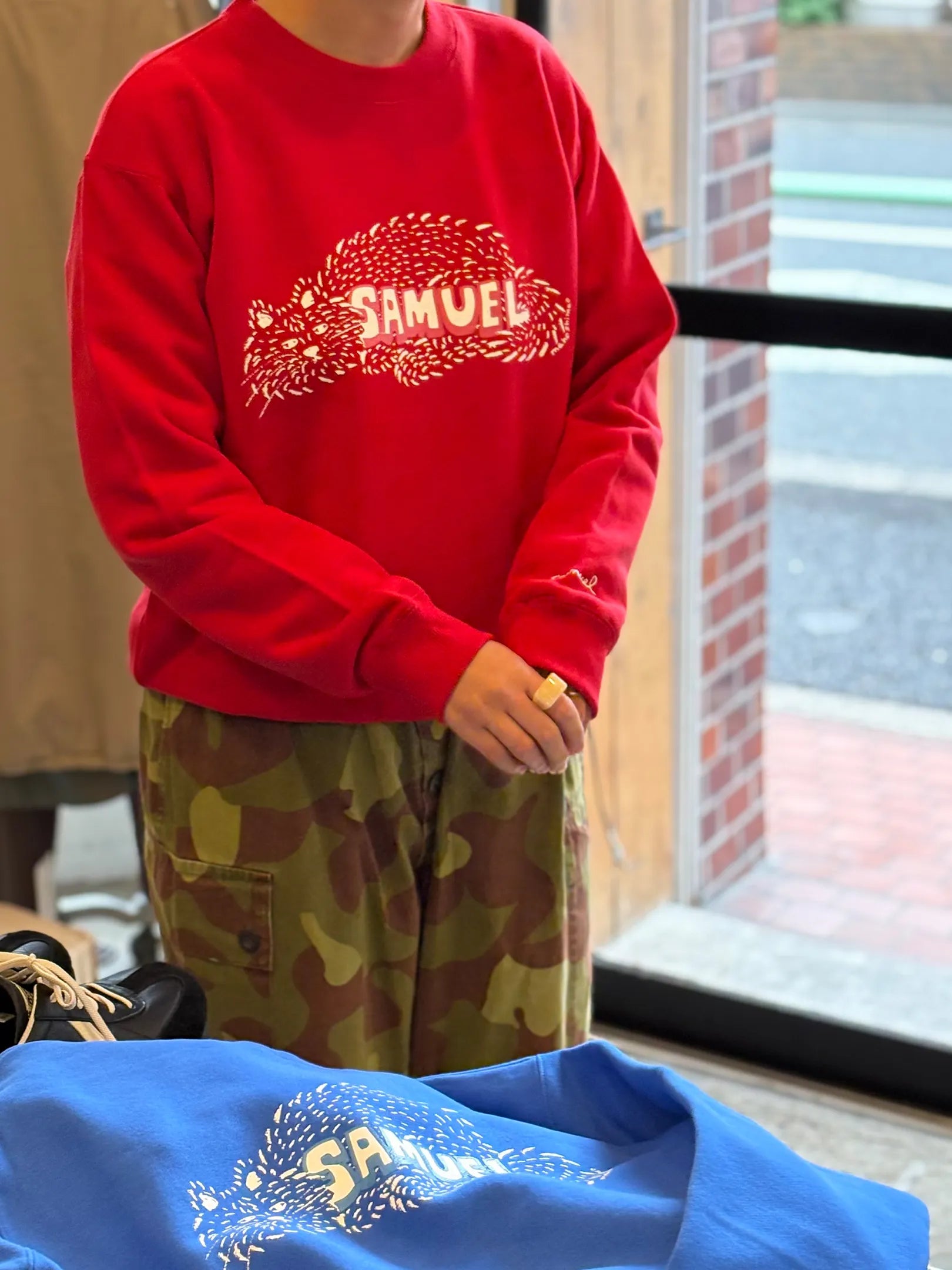 SAMUEL×Panio "SAMUEL&amp;Panio Triple Logo S/S TEE (2 colors)"