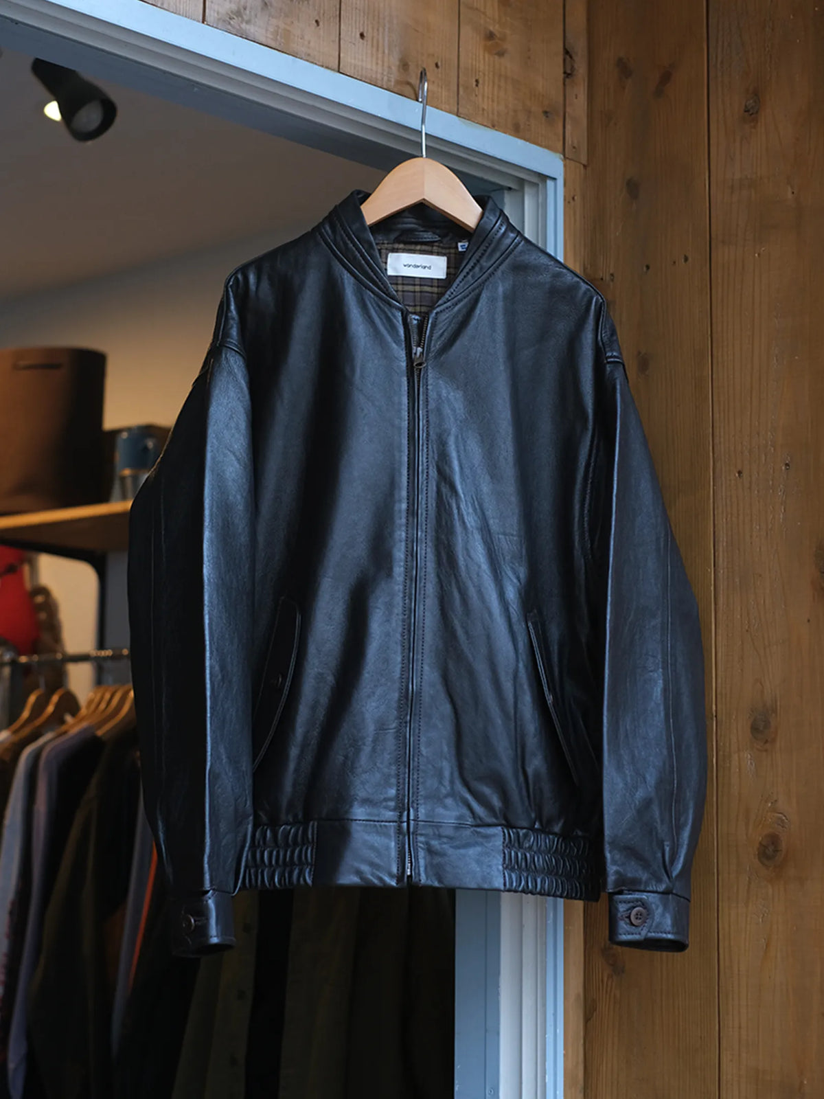 wonderland  "Saved Leather Jacket(DARK BROWN)"