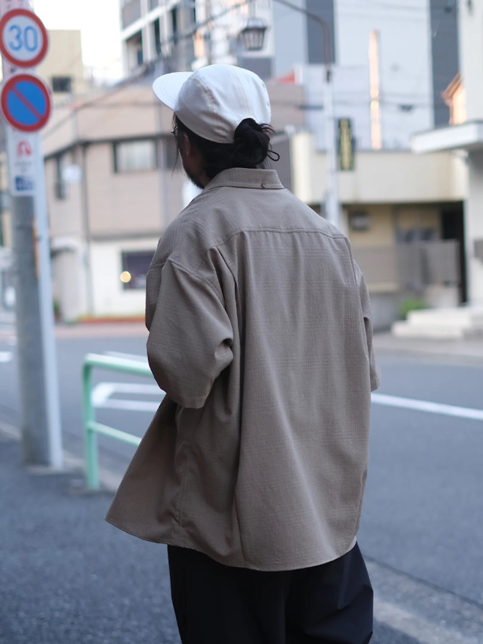 maillot  "shadow  check s/s big shirt(2colors)"