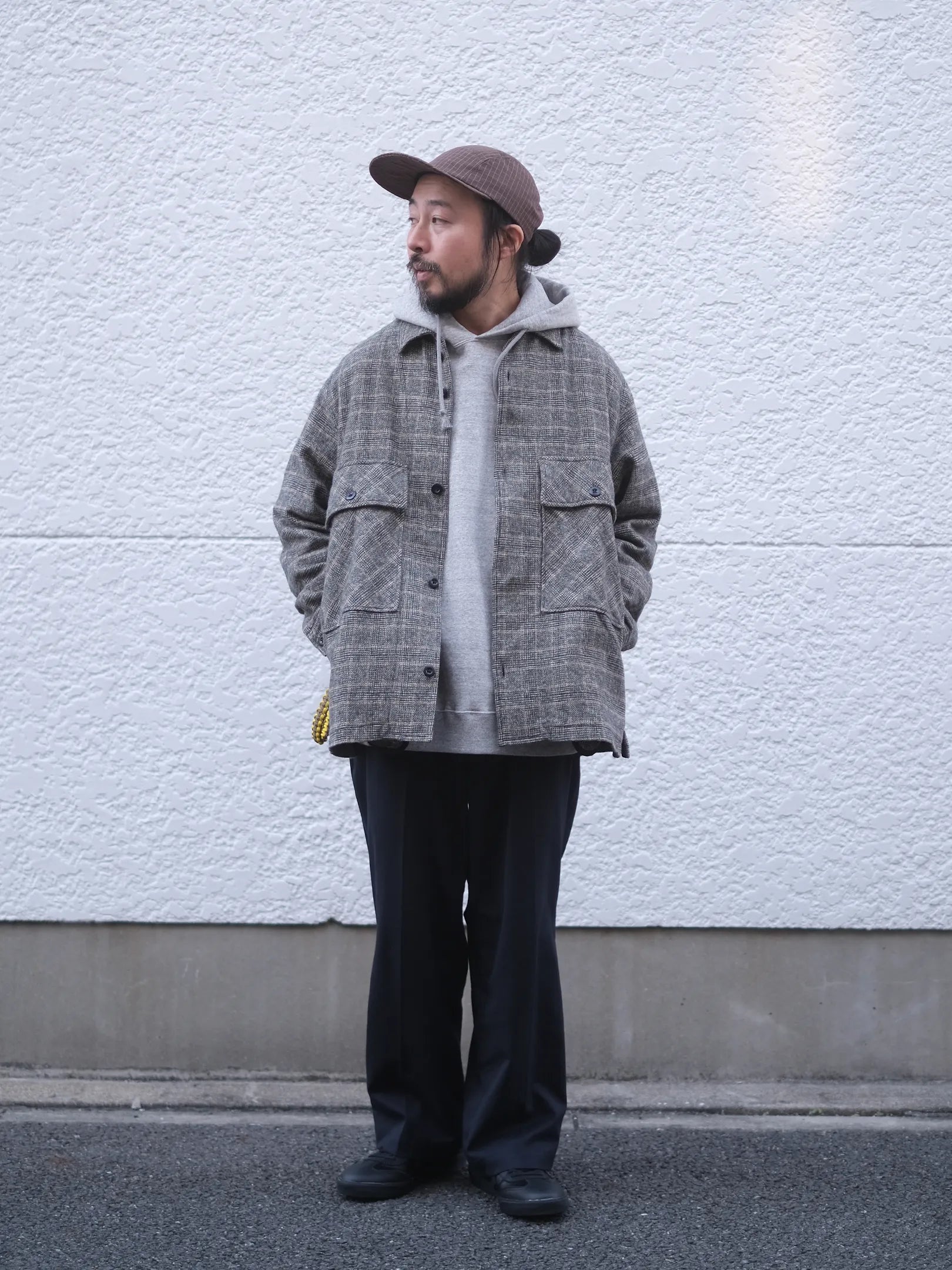 maillot "Tweedy Cotton Check Shirt Jacket"