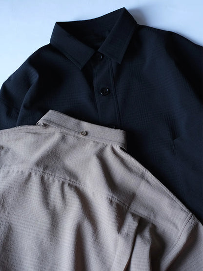 maillot  "shadow  check s/s big shirt(2colors)"