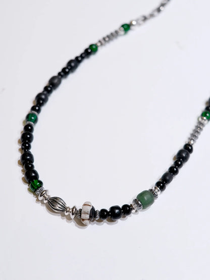 MEL×Panio "2way Necklace(BLACK×GREEN,A)"