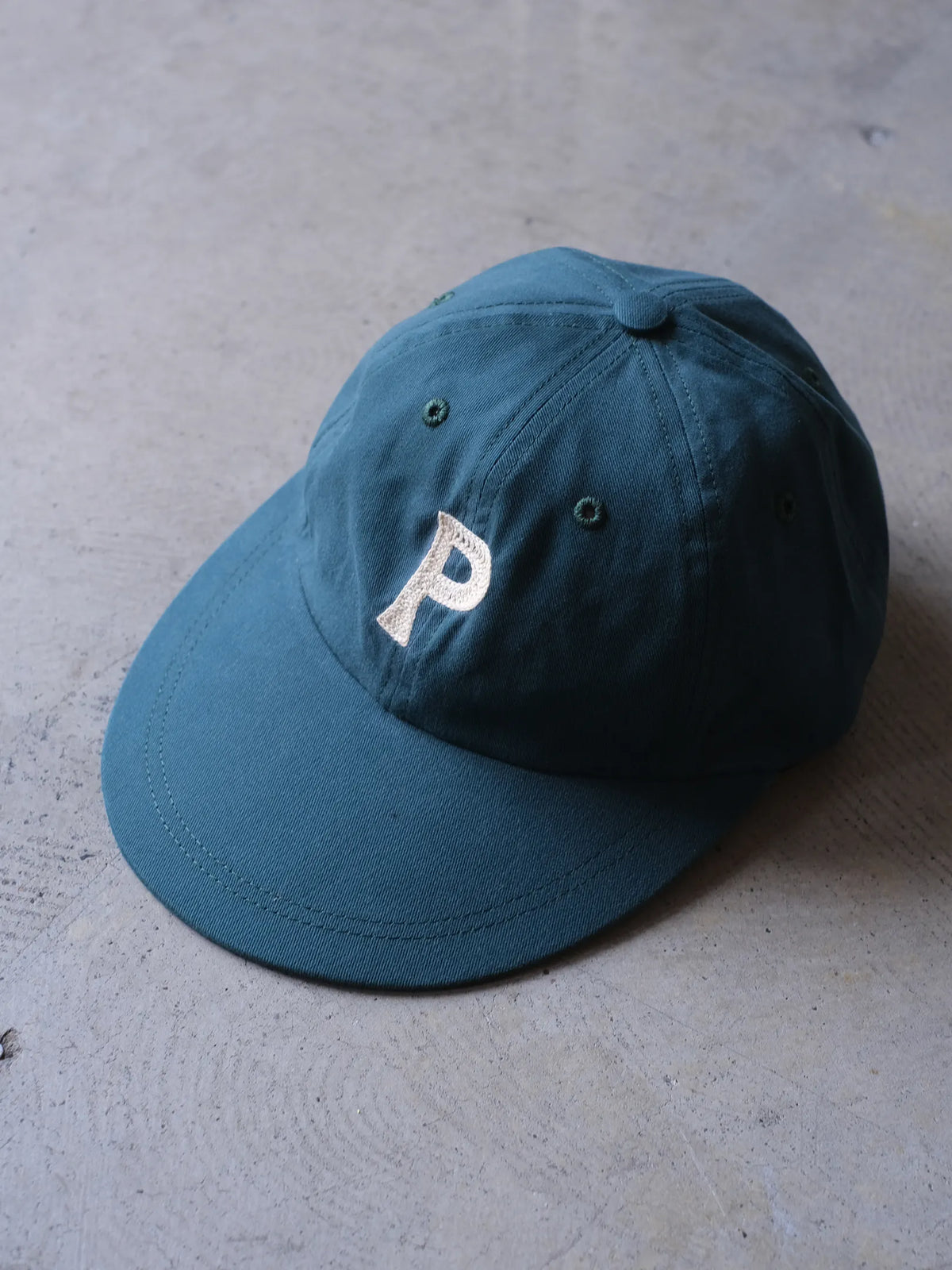 CHU ARAI×Panio   "HAND EMBROIDERY P CAP"(GREEN)